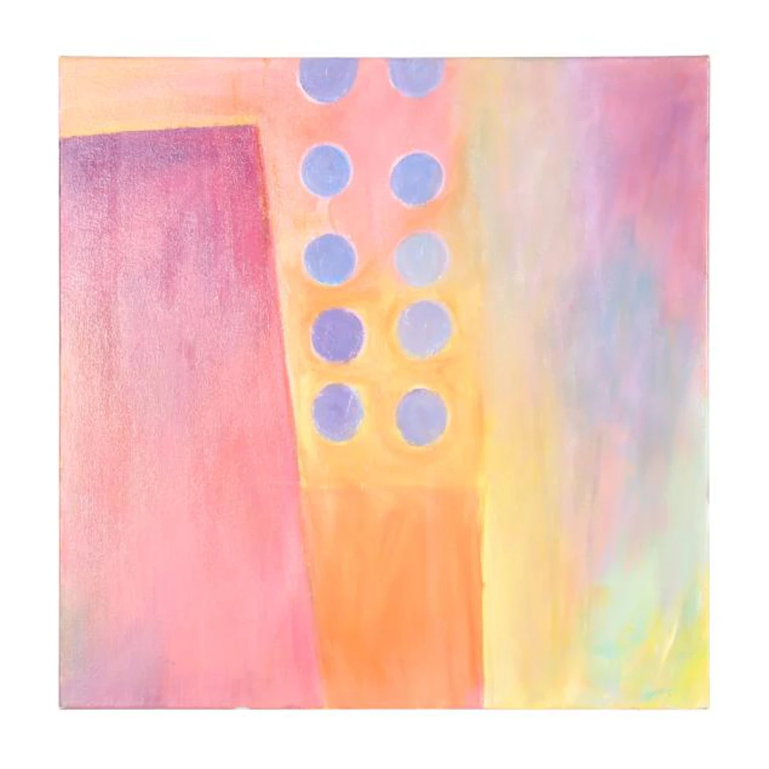Jillian Goldberg (NC), Pink Cliff with Blue Dots