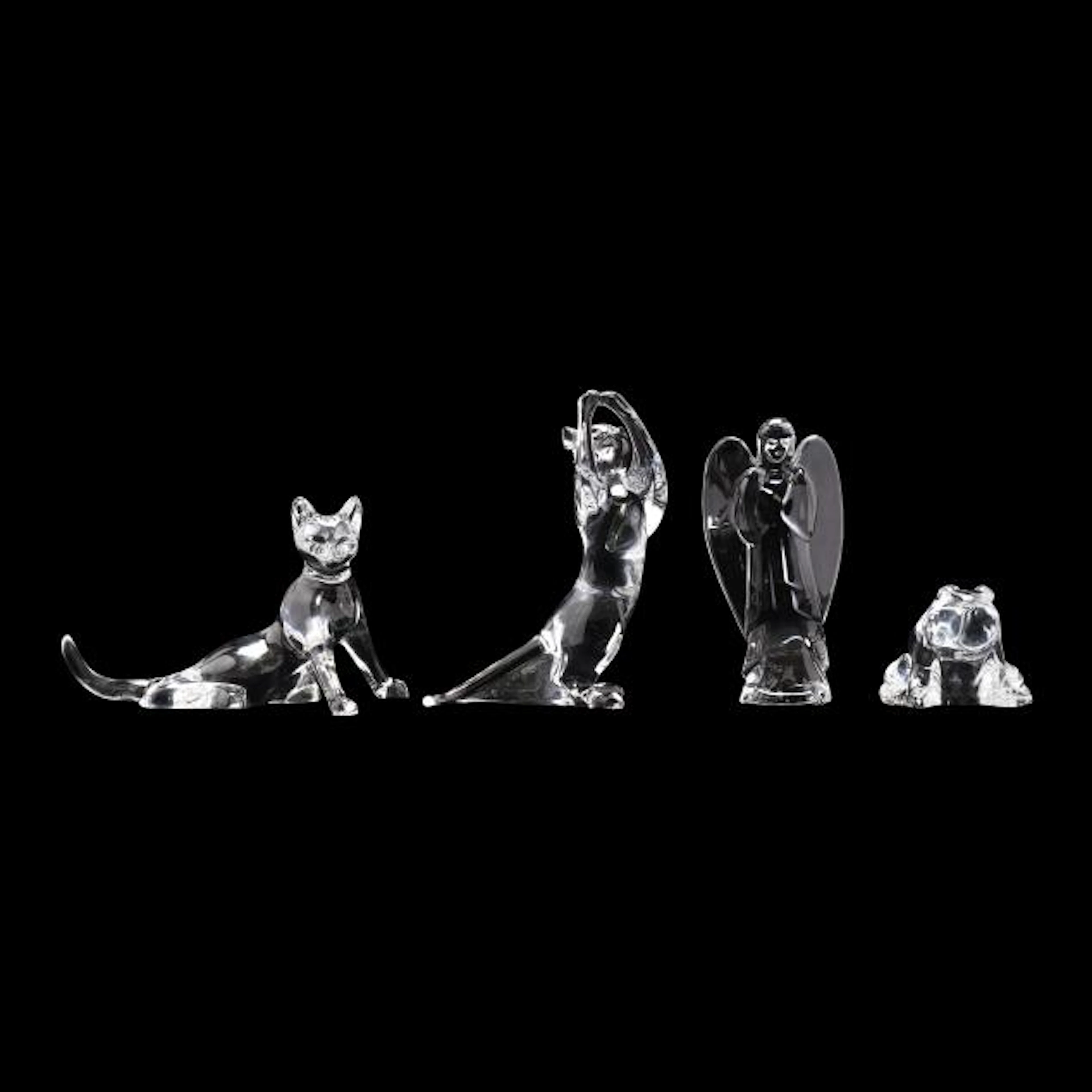 Four Baccarat Crystal Figures