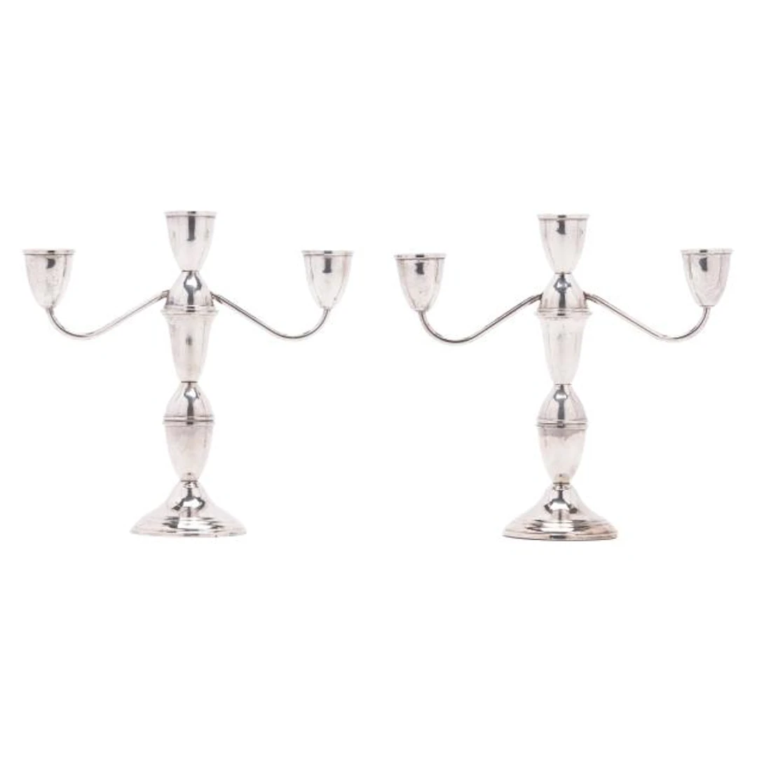 Pair of Duchin Sterling Silver Candelabra