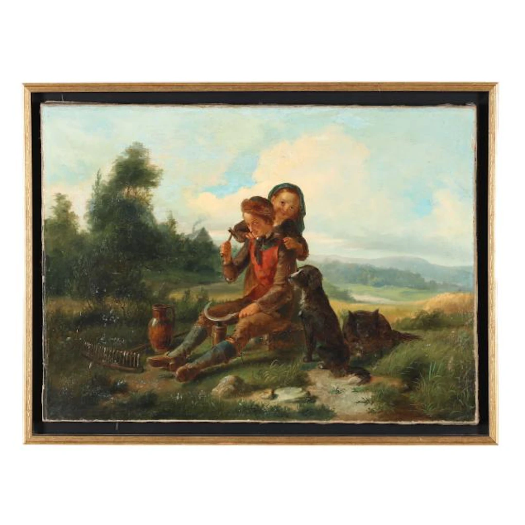 Continental School (19th Century), The Young Farmers