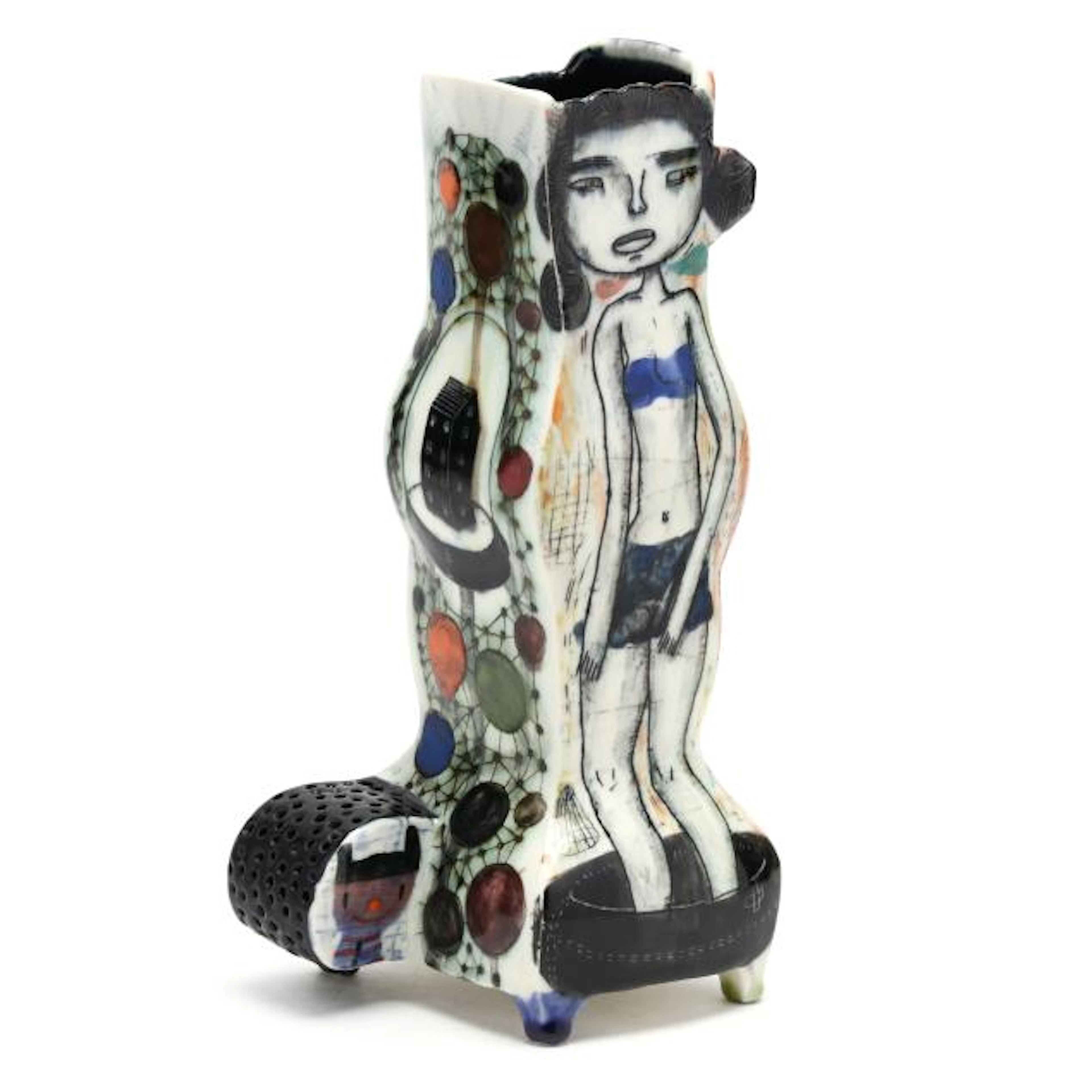 Kevin Snipes (American, b. 1963), Sculptural Porcelain Vessel