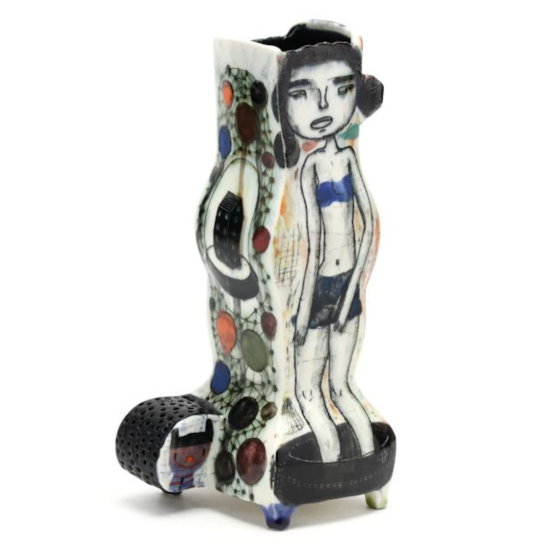 Kevin Snipes (American, b. 1963), Sculptural Porcelain Vessel
