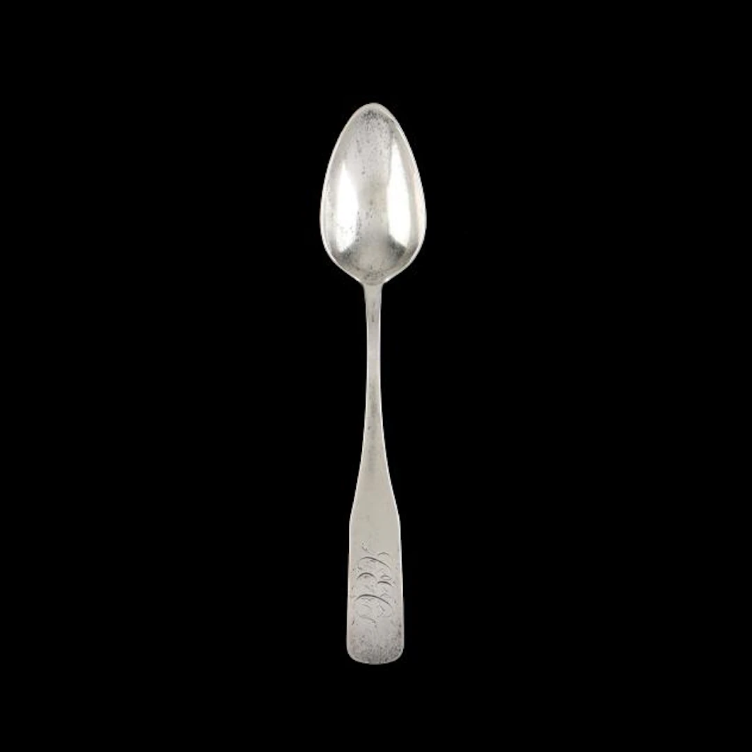 North Carolina Coin Silver Eagle Back Teaspoon, Mark of John Vogler