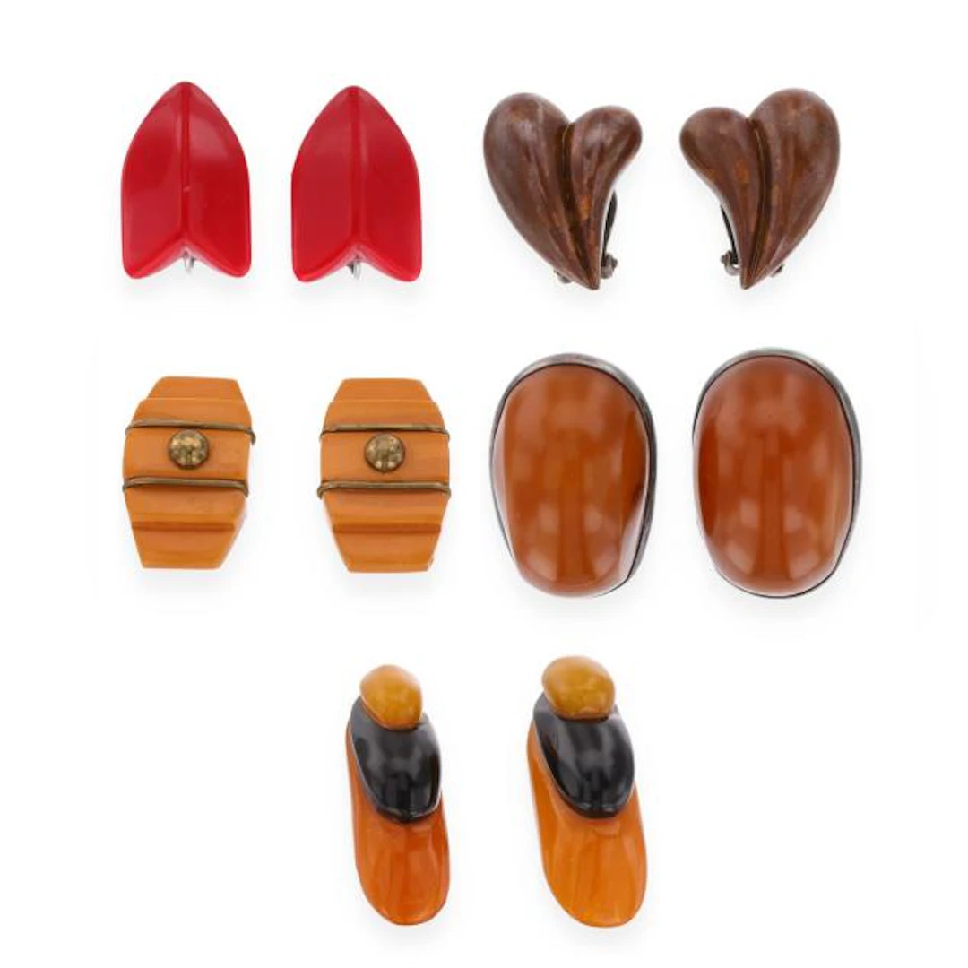 Five Pairs of Vintage Earrings
