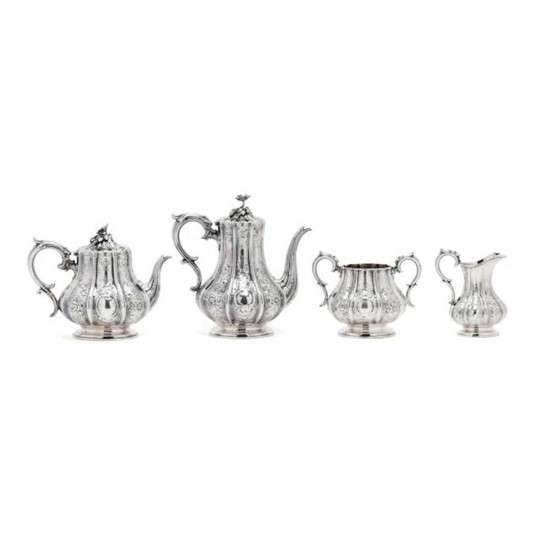 Victorian Silver-Plated Tea and Coffee Service, Mark of Elkington, Mason & Co.