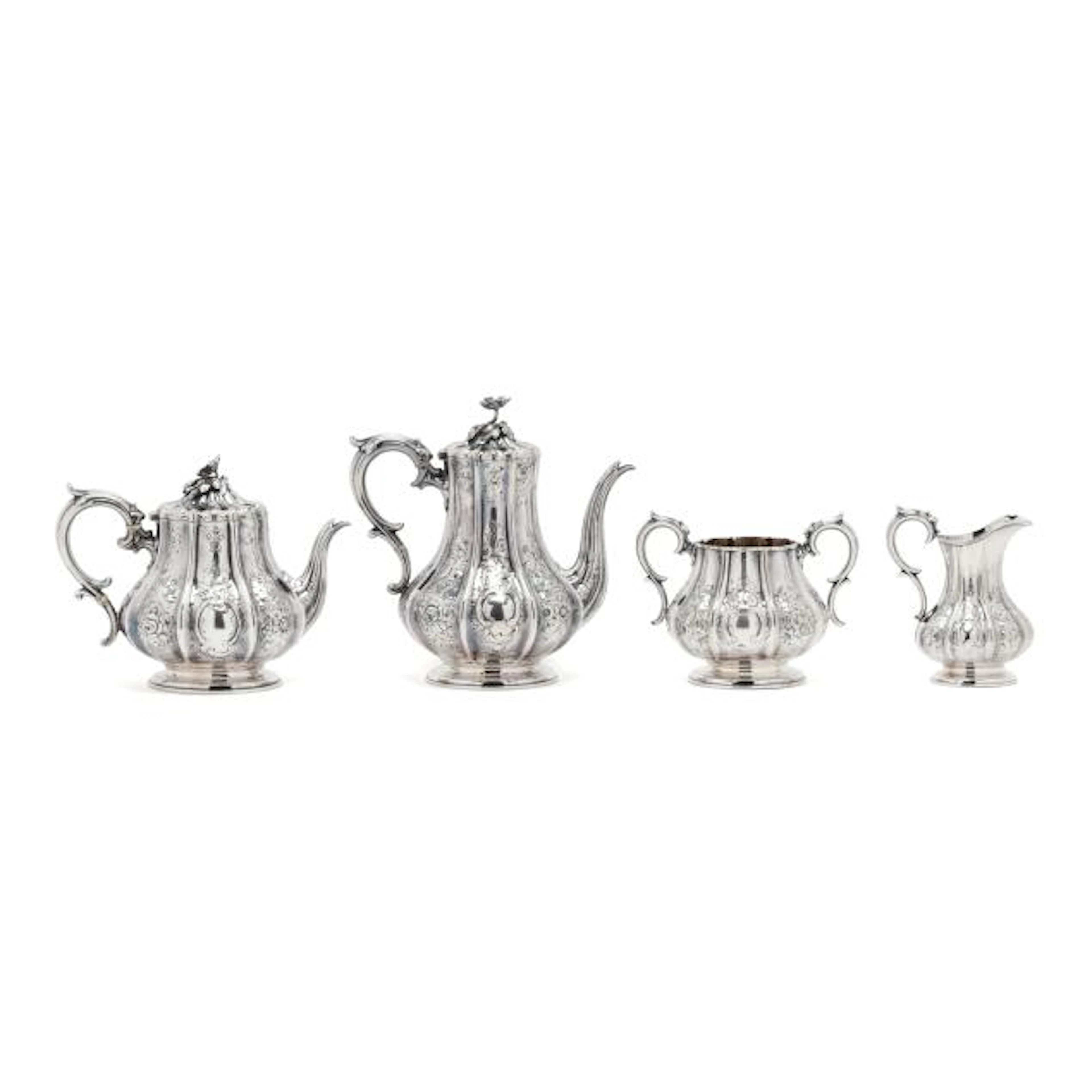 Victorian Silver-Plated Tea and Coffee Service, Mark of Elkington, Mason & Co.