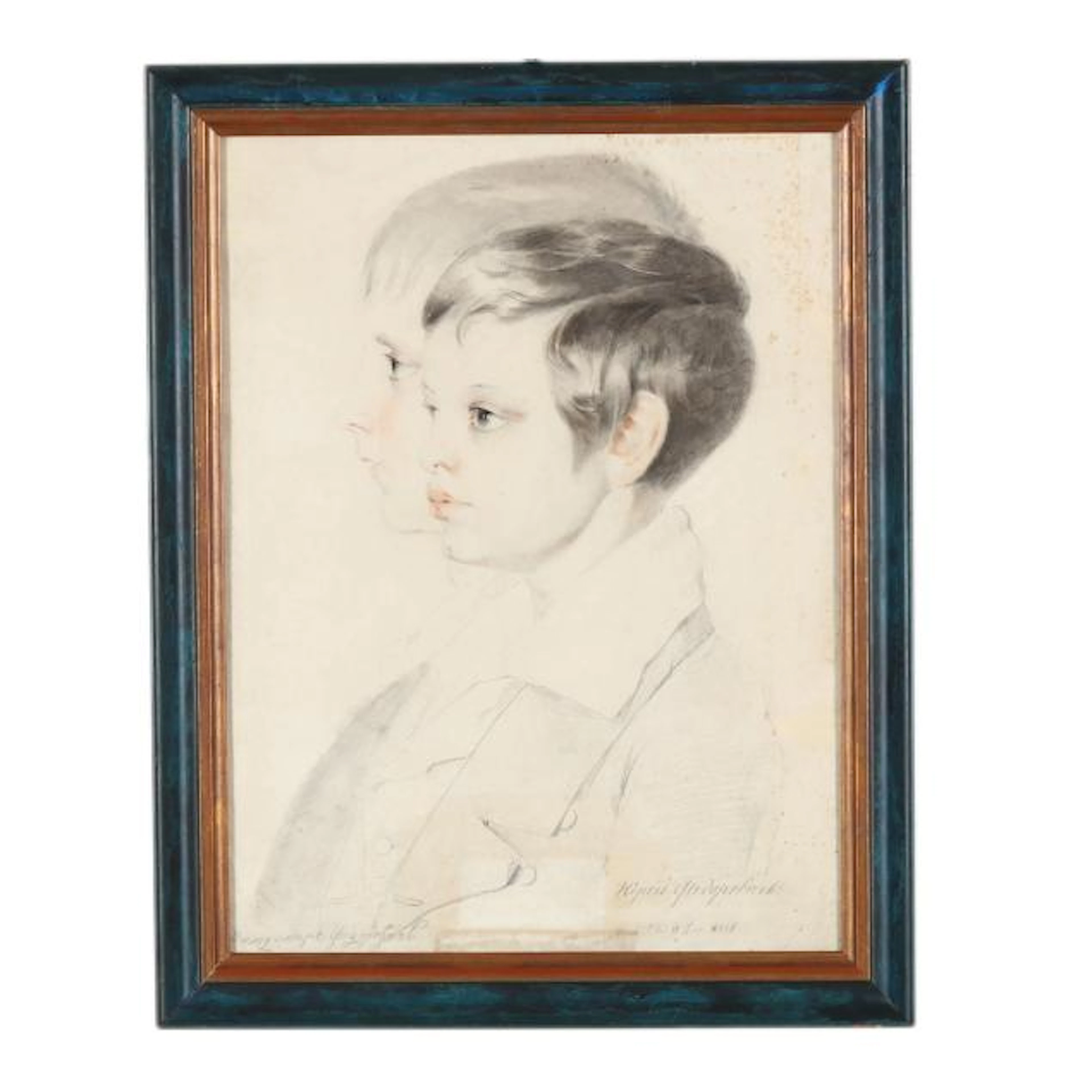 Johann Mathias Ranftl (Austrian, 1805-1854), Portrait Sketch of Two Children