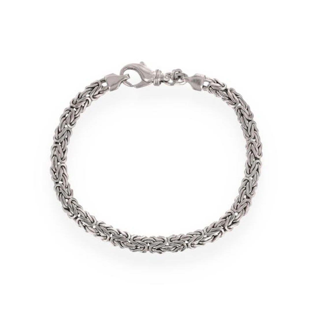 Platinum Byzantine Link Bracelet, Italy