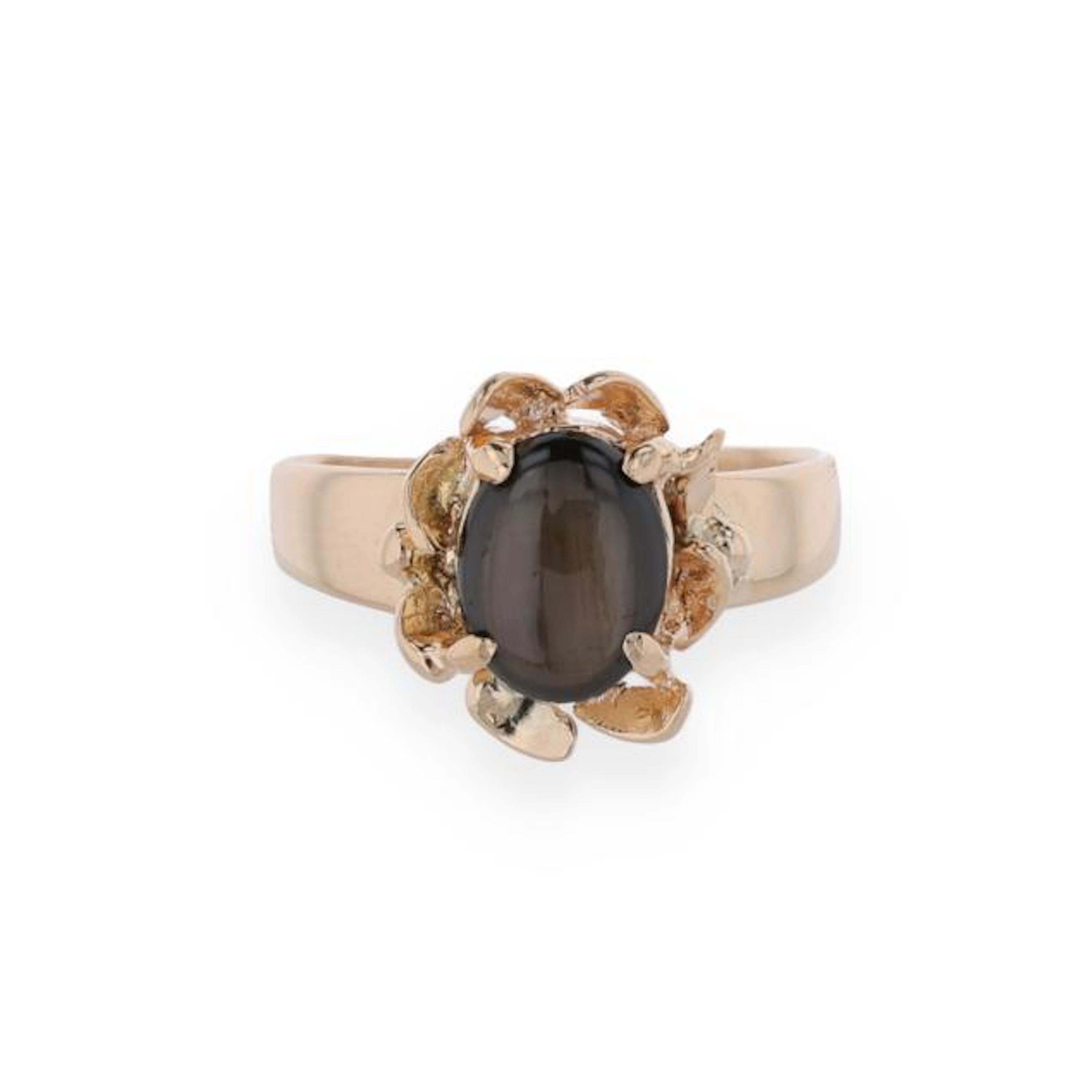 Gold and Black Star Sapphire Ring