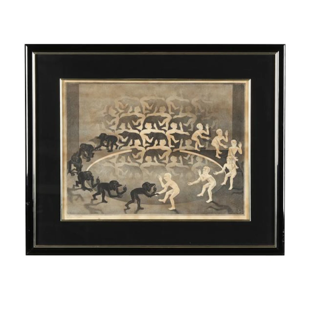 M. C. Escher (Dutch, 1898-1972), Encounter (Ontmoeting) (Bool 331)