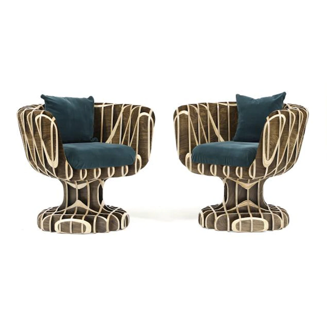 Ryan Dart (NC, b.1976), Pair of Quarry Chairs