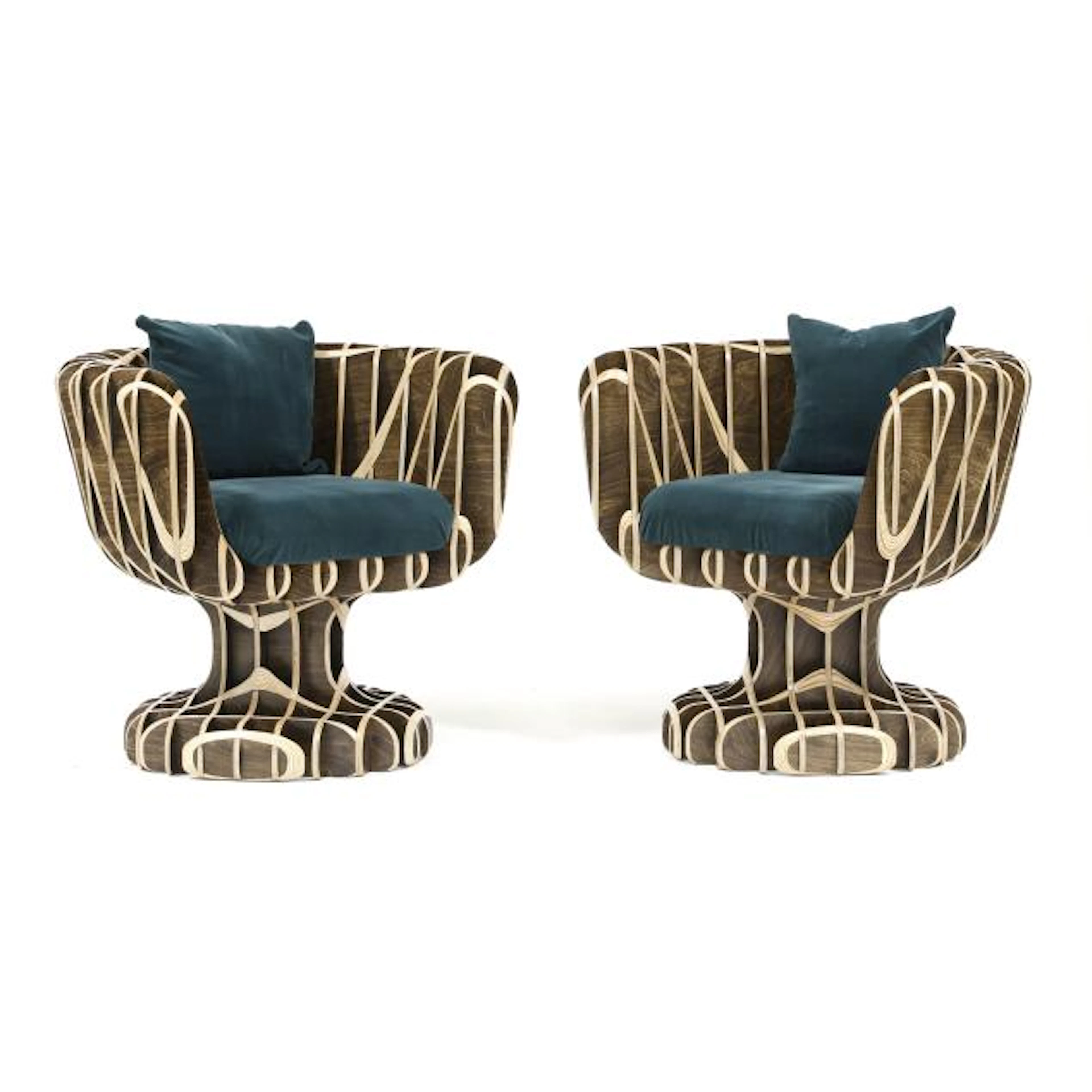 Ryan Dart (NC, b.1976), Pair of Quarry Chairs