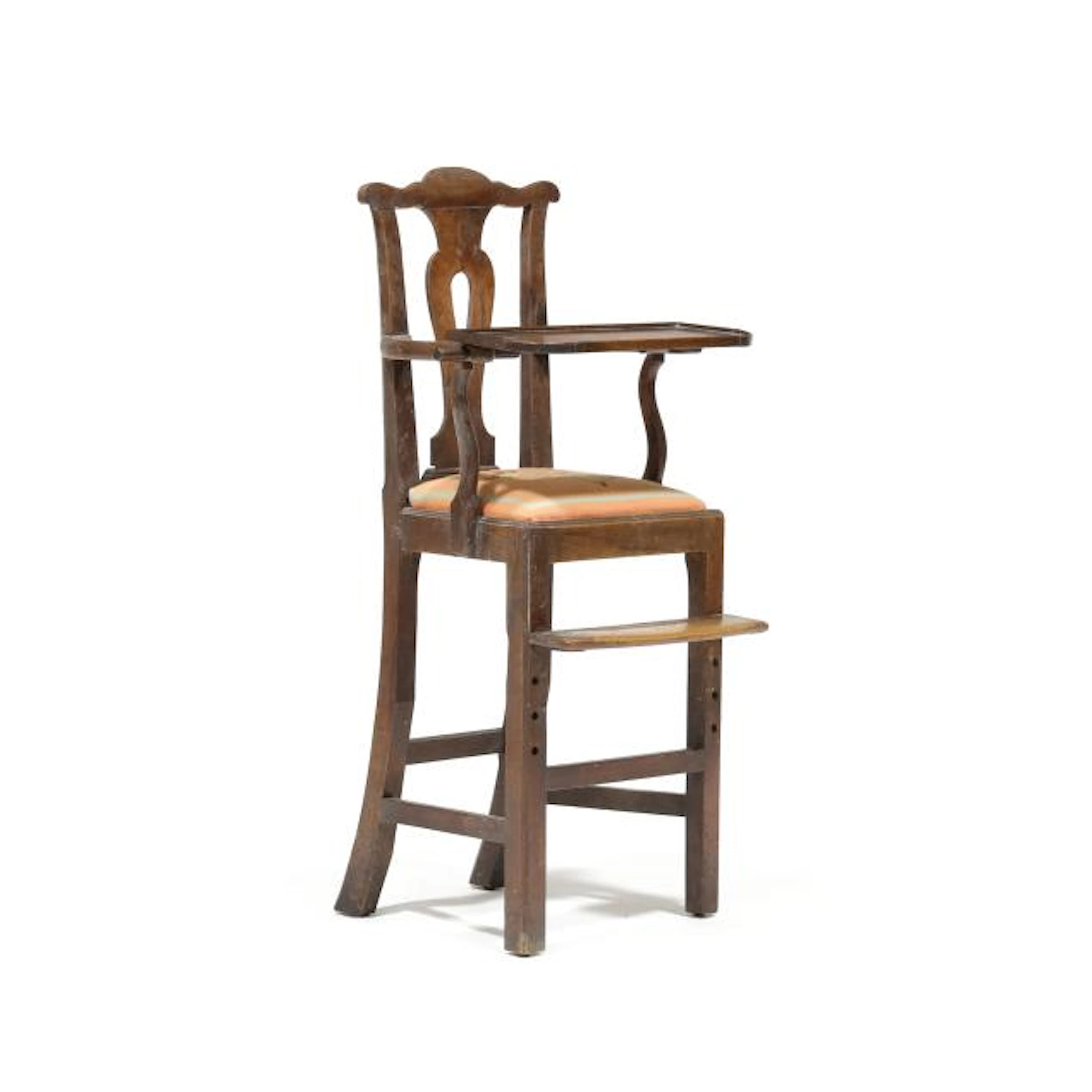 English Chippendale Mahogany Child's Highchair