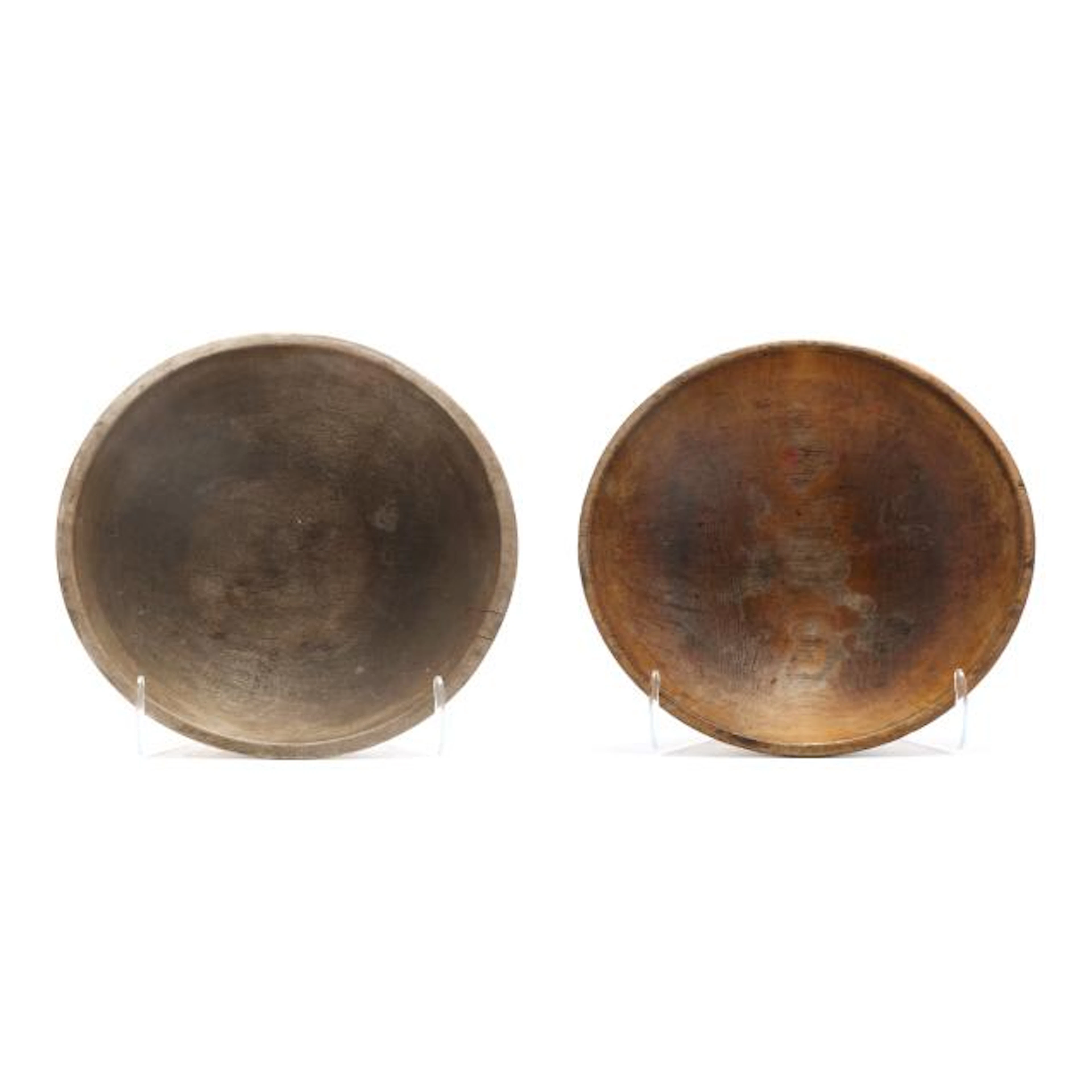 Two Antique Dough Bowls