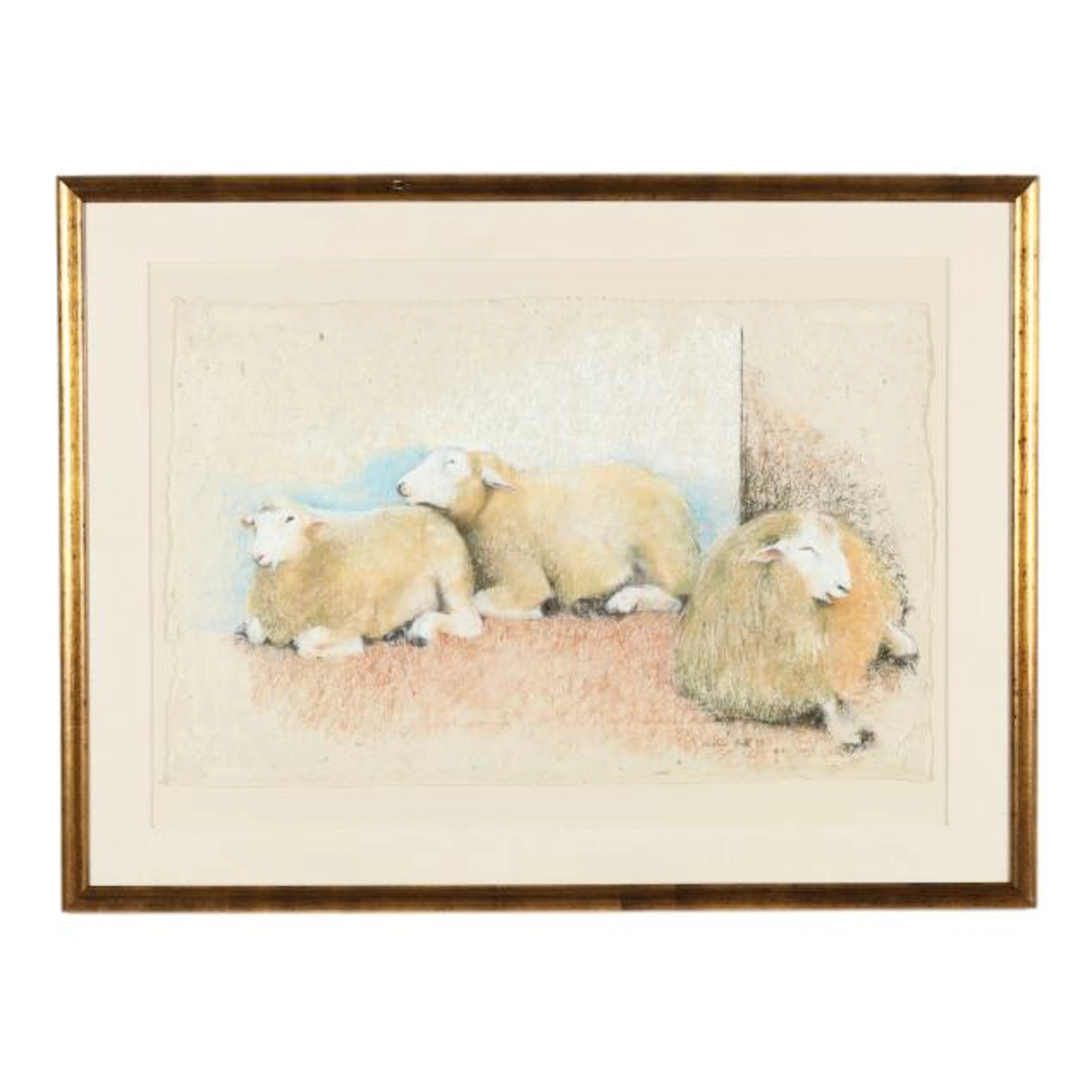 Christine Hall (British, 20th Century), Summer Sheep