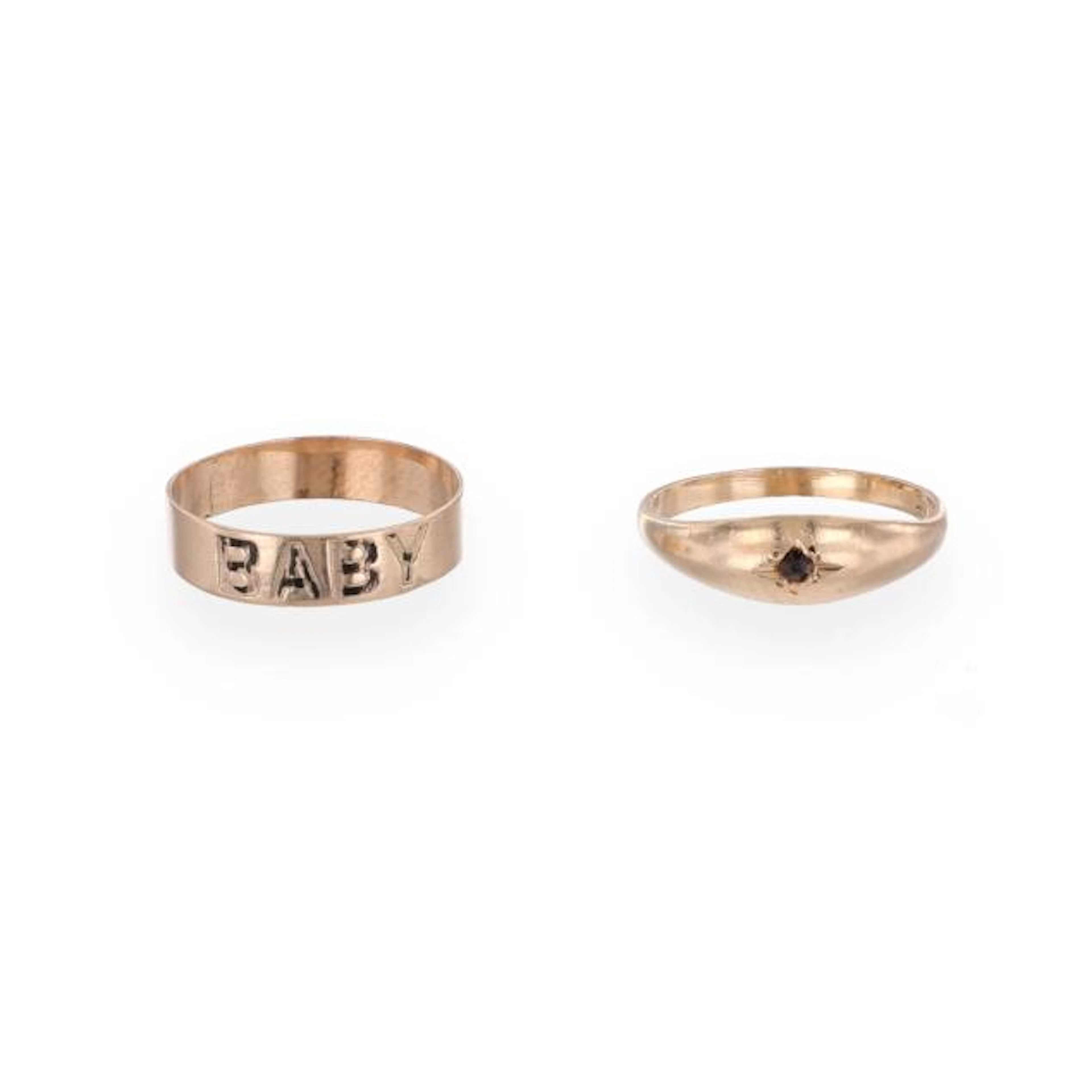 Two Vintage Baby Rings