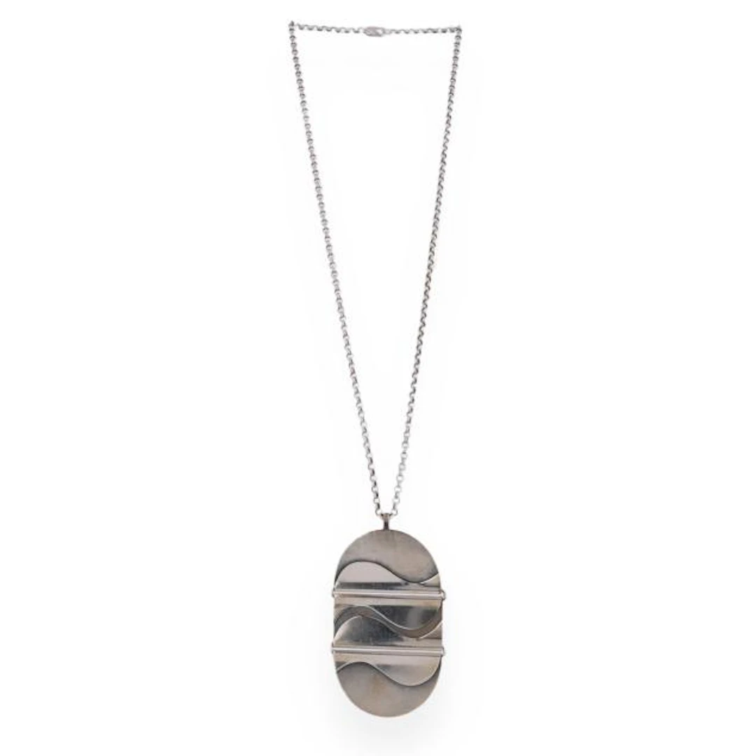 Modernist Silver Necklace, Tone Vigeland