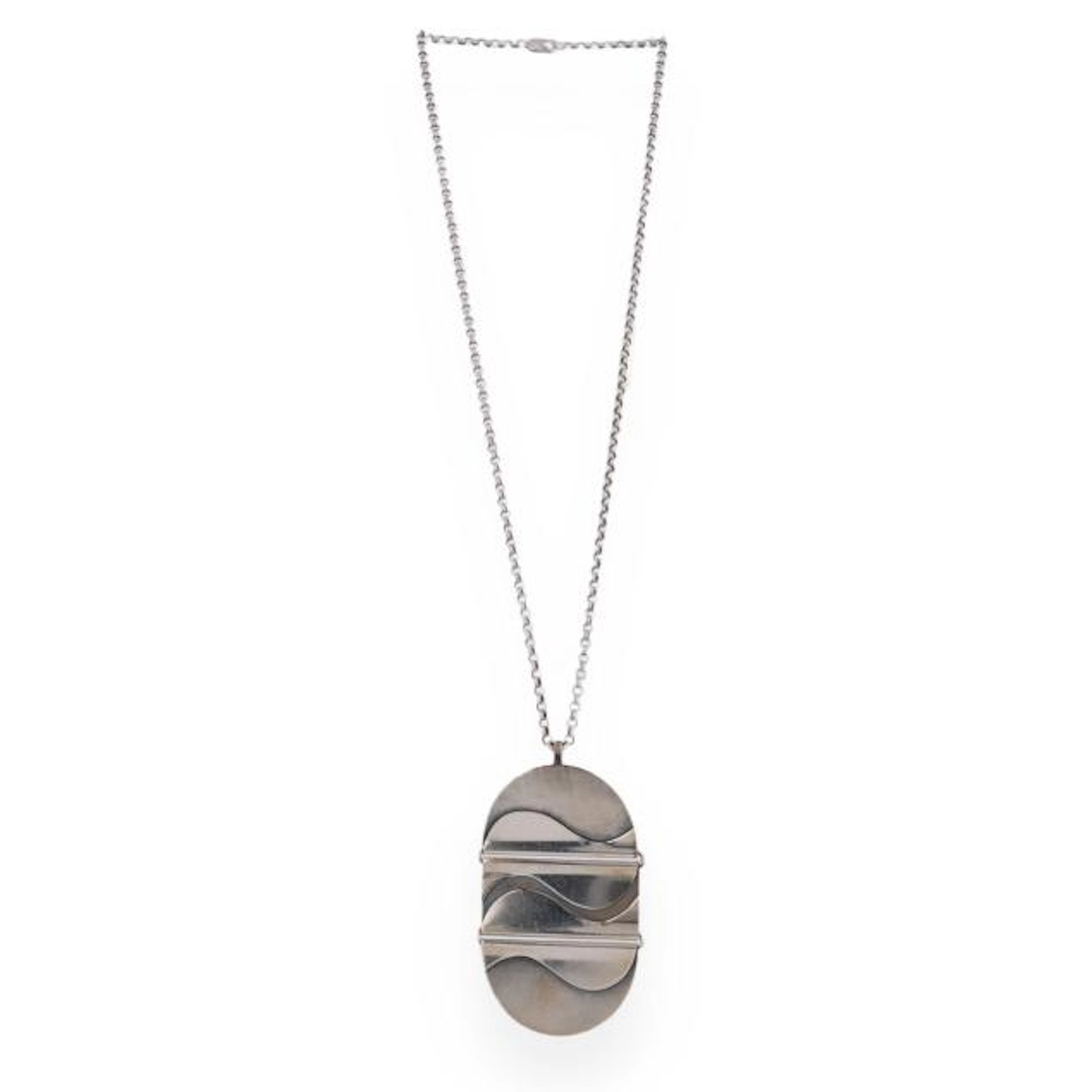 Modernist Silver Necklace, Tone Vigeland