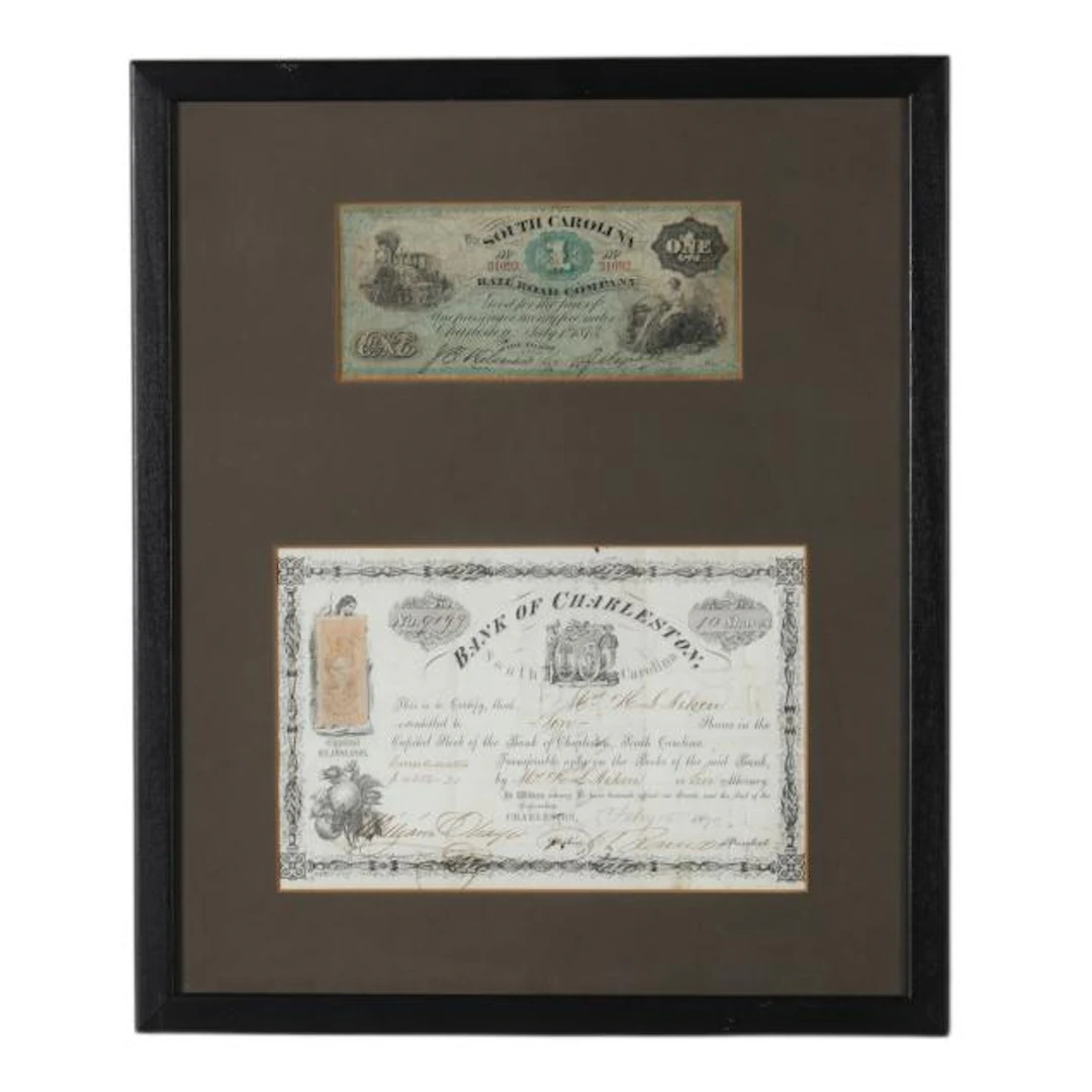 Two Reconstruction Era South Carolina Financial Documents