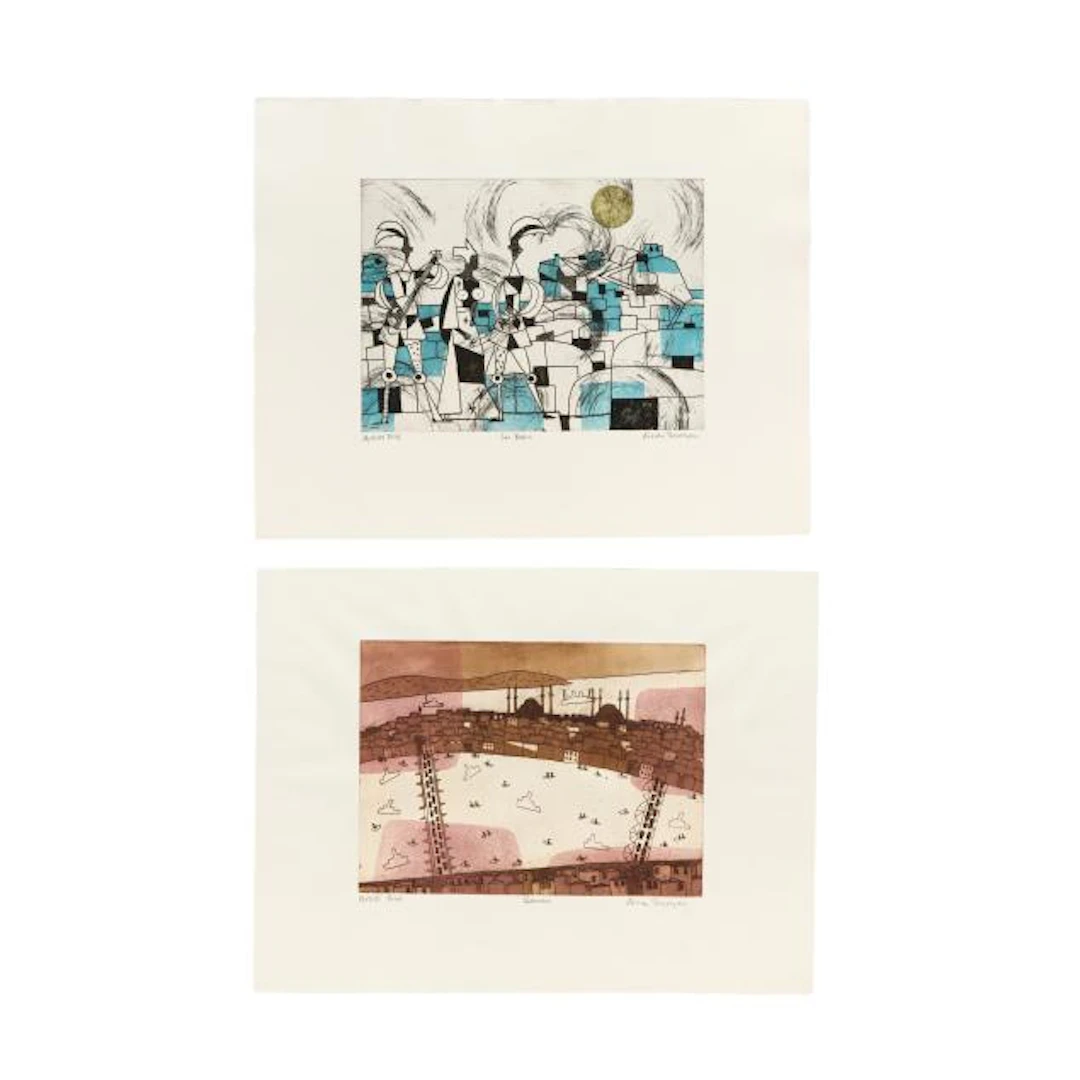 Julian Trevelyan (British, 1910-1988), Istanbul / Les Baux (Two Works)