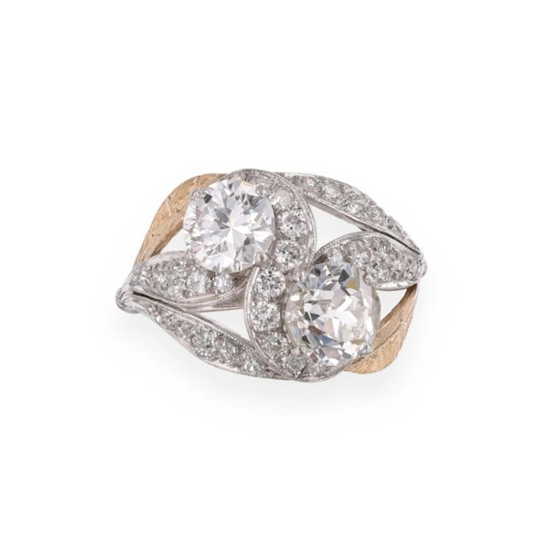 Bi-Color Gold and Diamond Ring