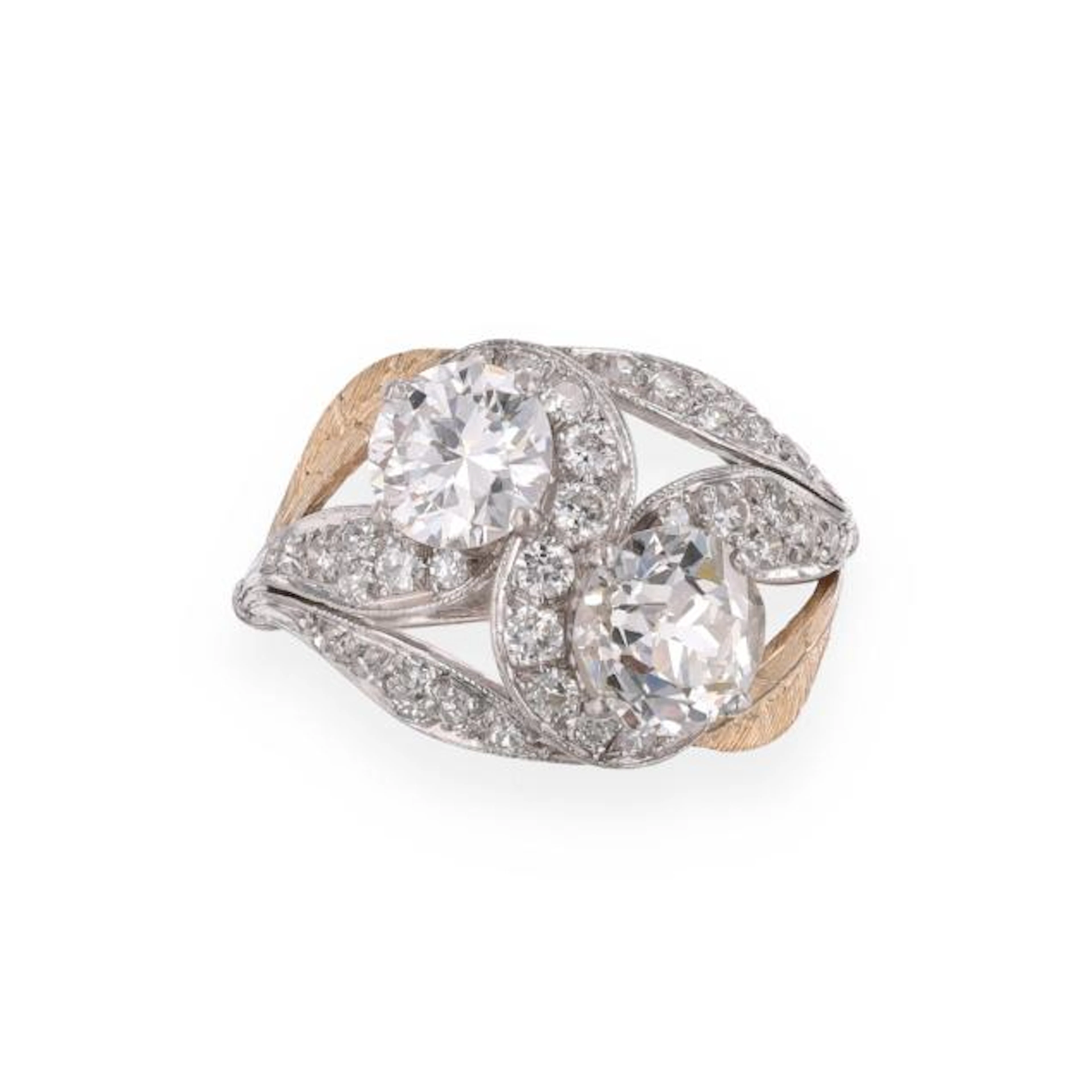 Bi-Color Gold and Diamond Ring