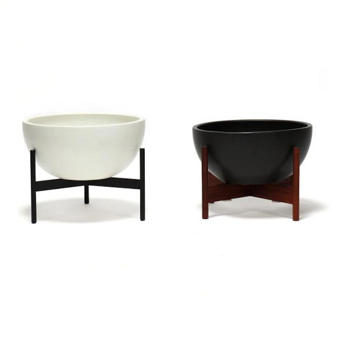 Case Study Ceramics, Two Planters on Stand
