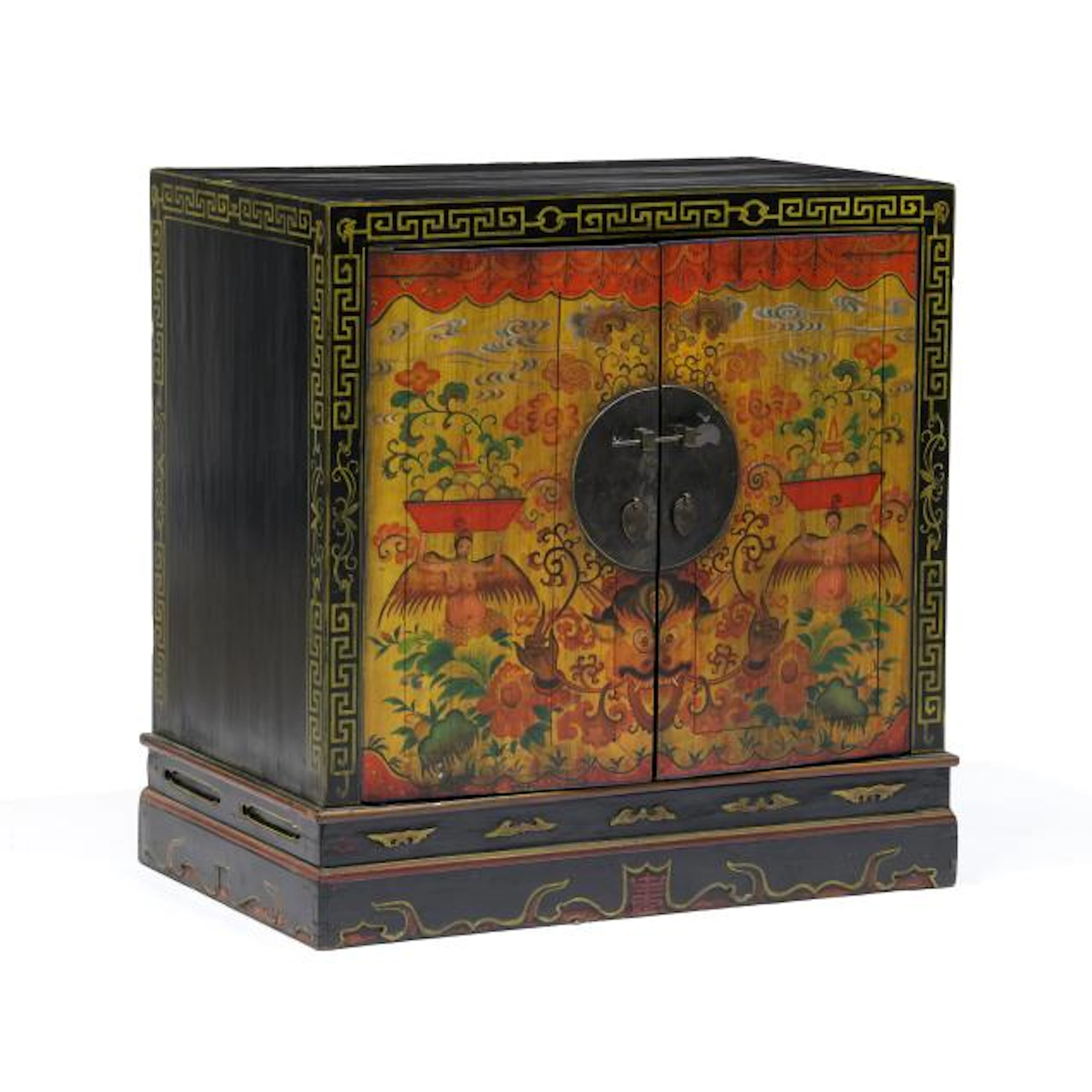 Hand Painted Tibetan Cabinet