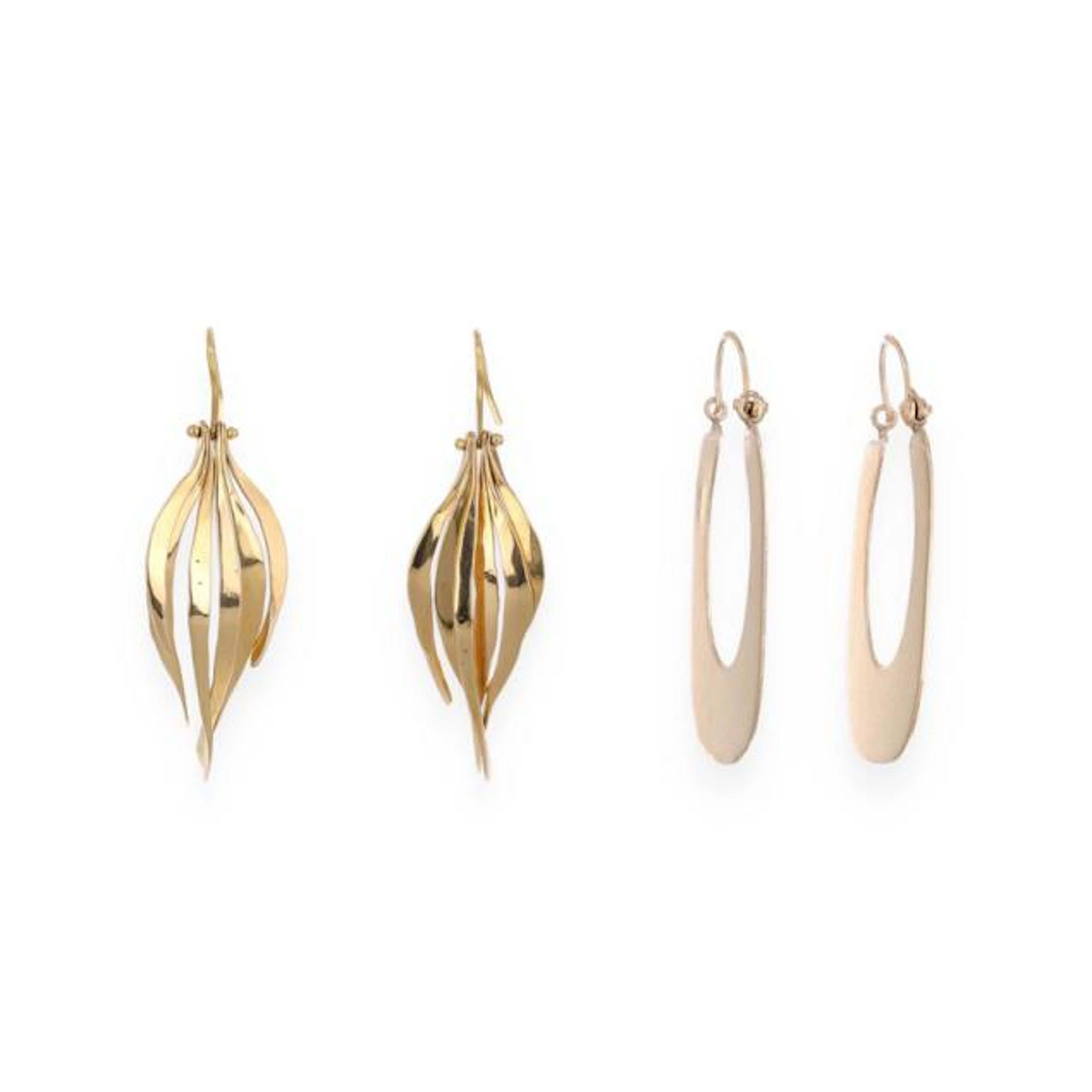 Two Pairs of Gold Earrings
