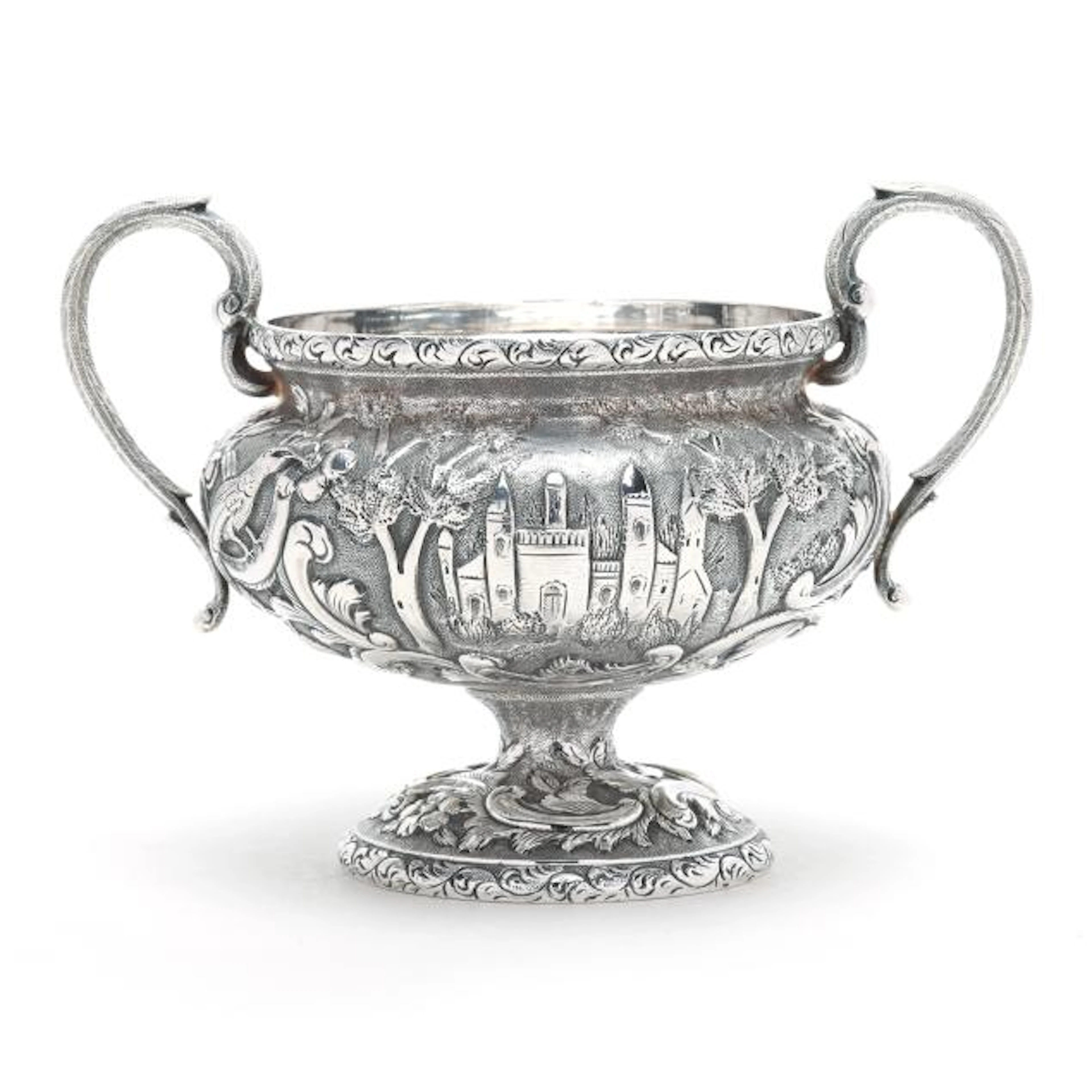 The Loring Andrews Co. Castle Sterling Silver Sugar Bowl