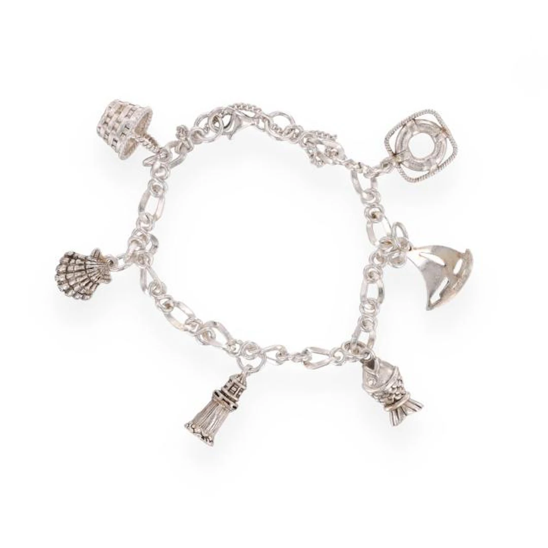 Silver Charm Bracelet with Charms