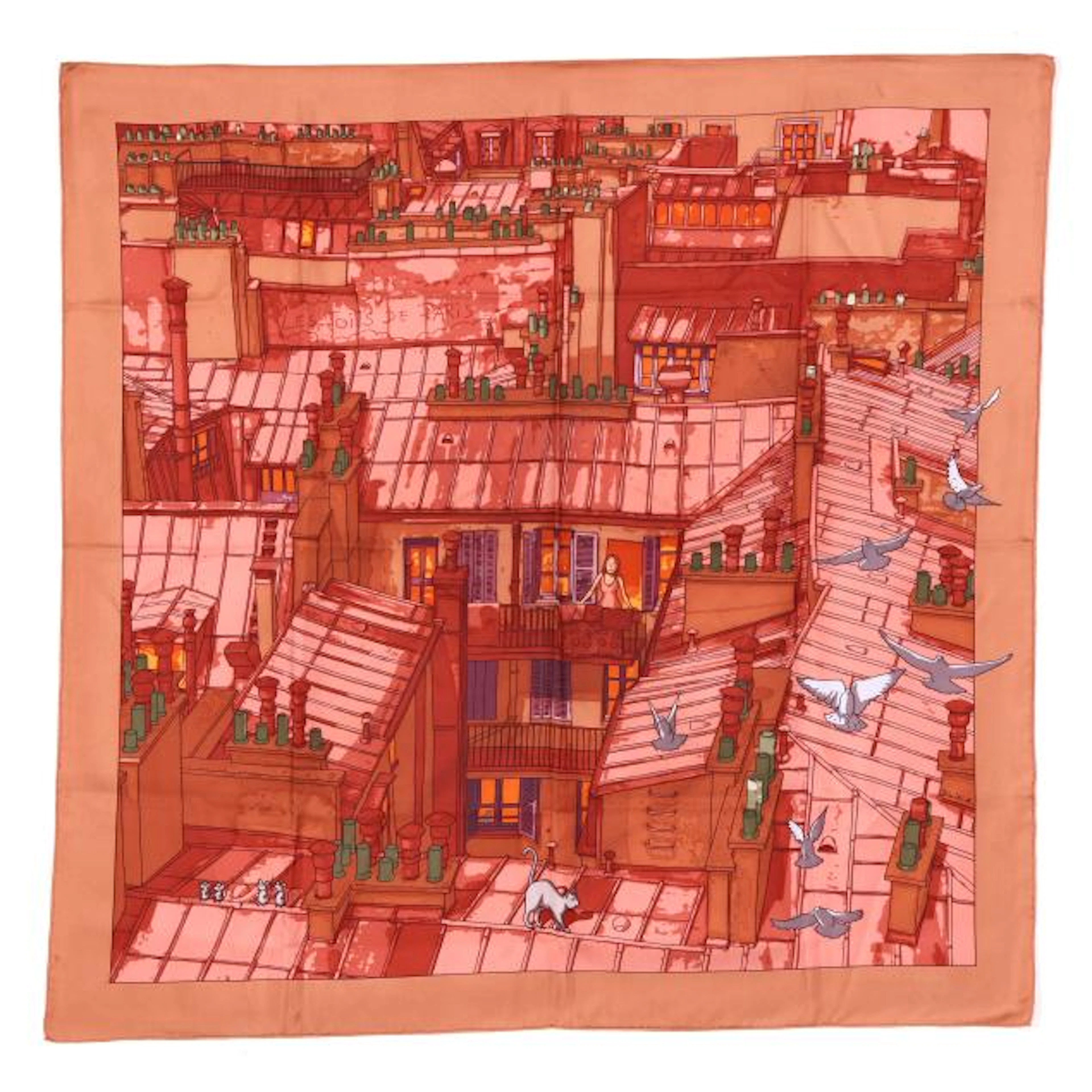 Silk Les Toits de Paris Scarf, Hermès