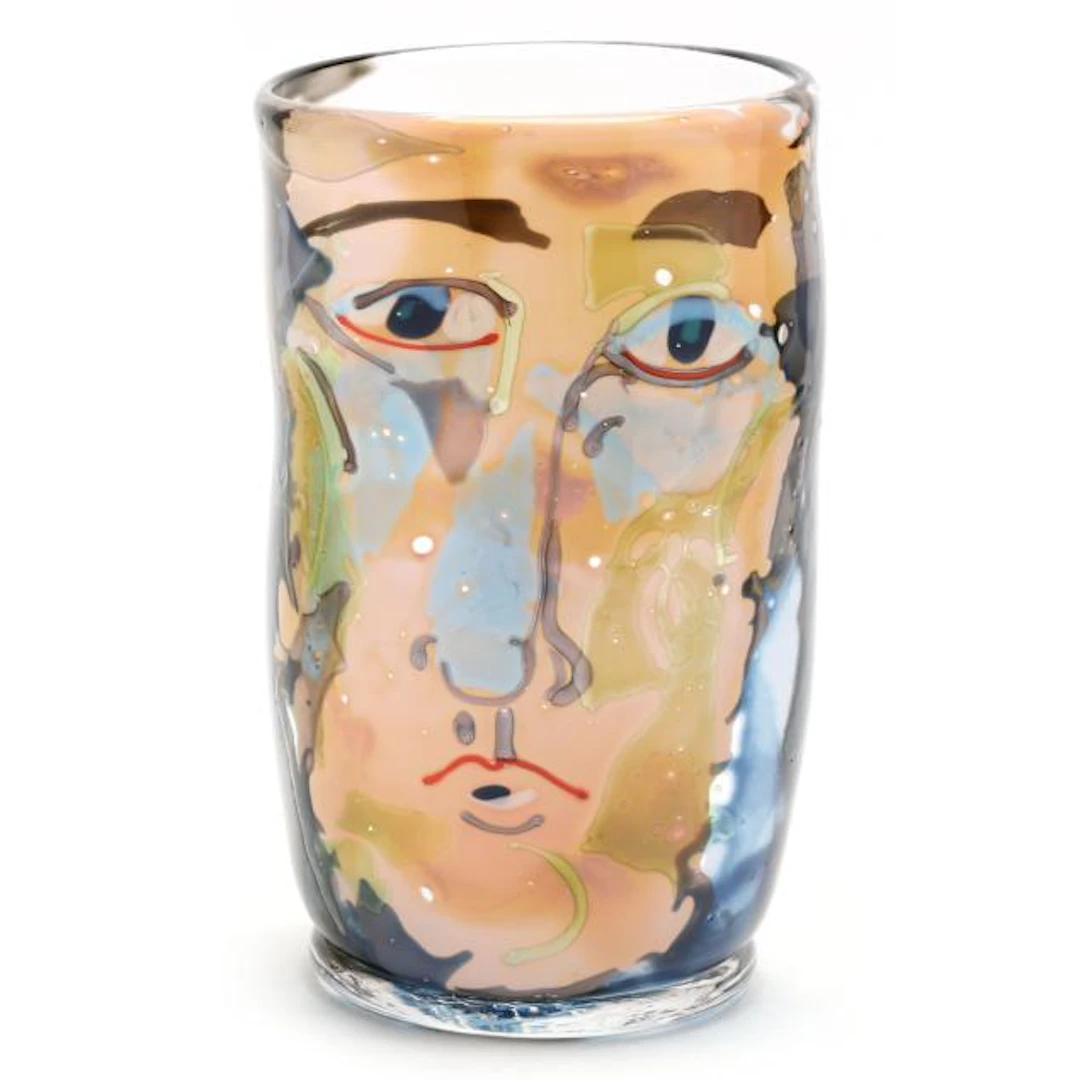 Katherine and William Bernstein (NC), Glass Portrait Vase
