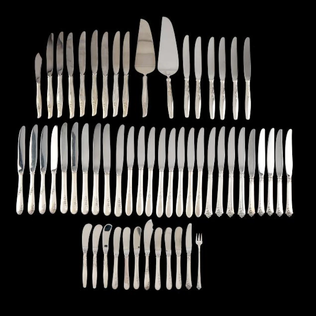 Collection of (56) Pieces of Vintage American Sterling Silver Flatware