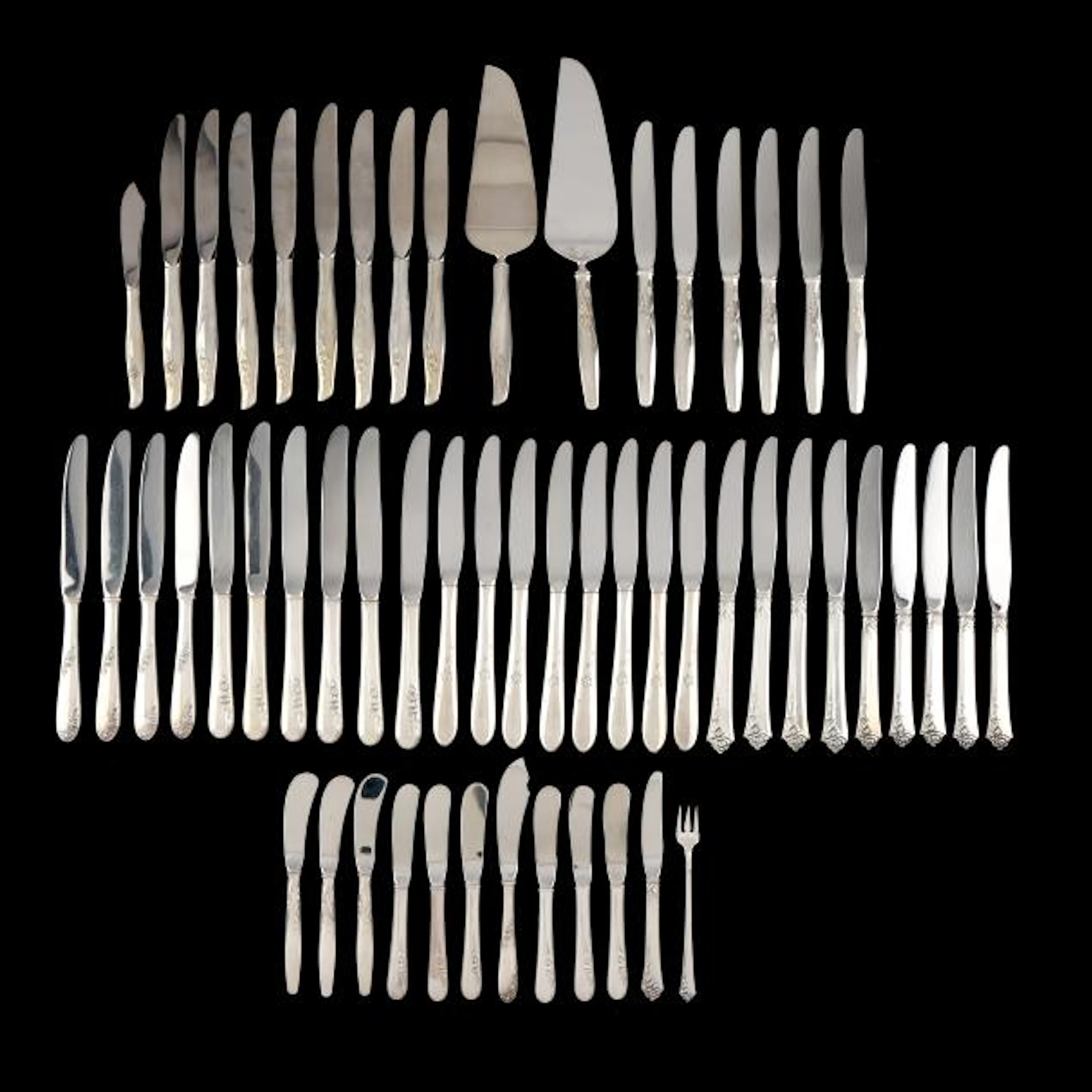 Collection of (56) Pieces of Vintage American Sterling Silver Flatware
