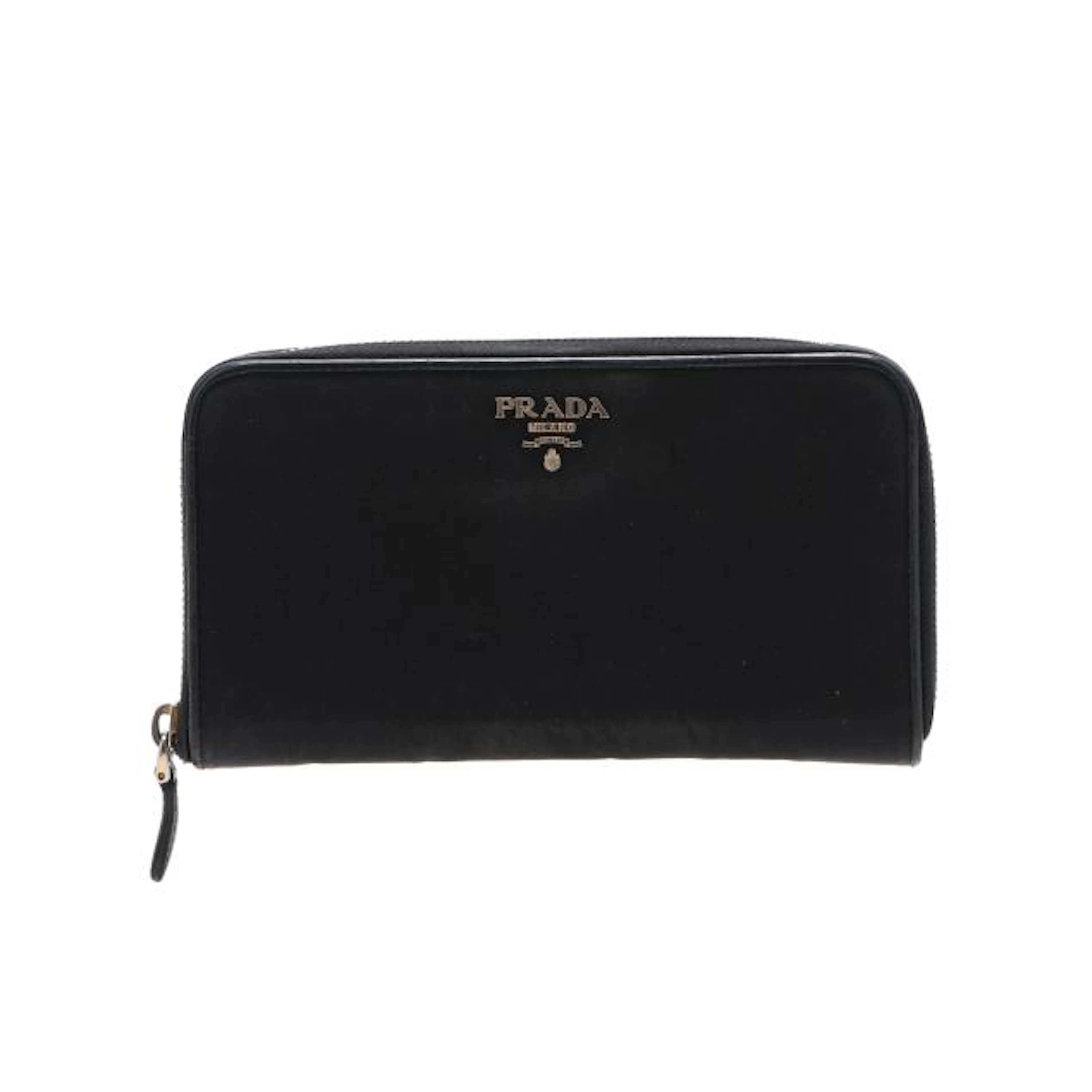 Black Nylon Saffiano Wallet, Prada