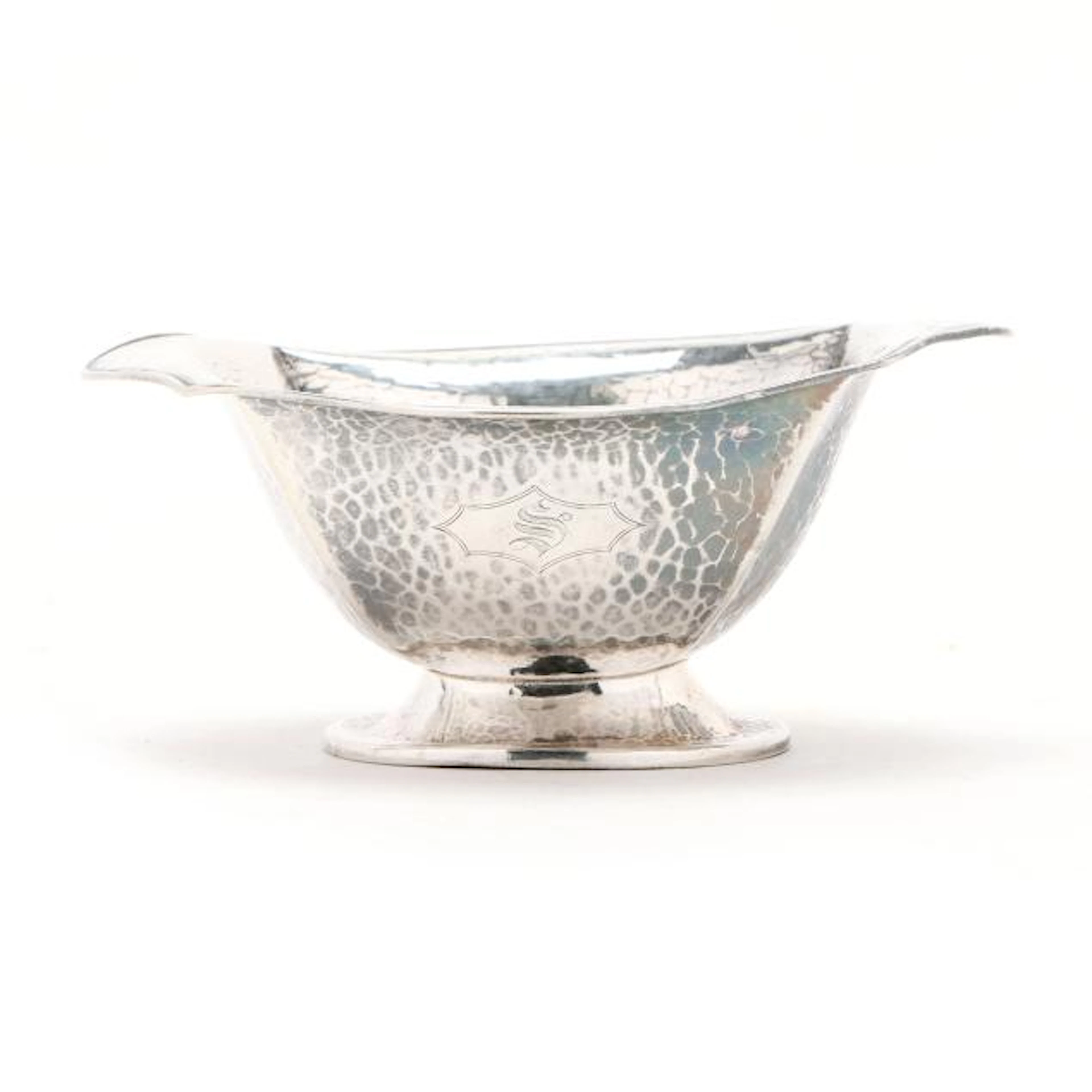 Hammered Arts and Crafts Sterling Silver Bon Bon Bowl
