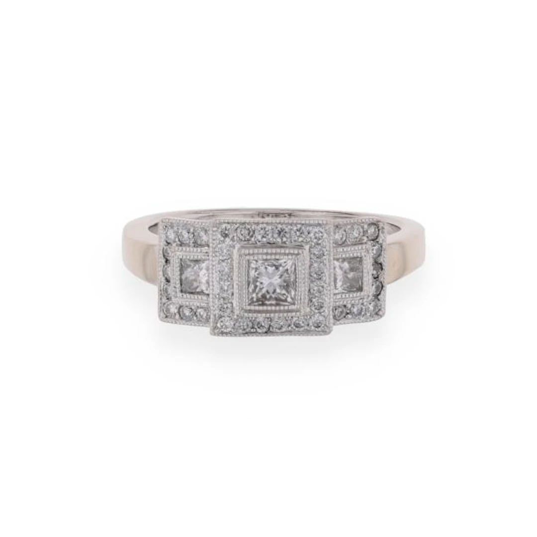 White Gold and Diamond Ring