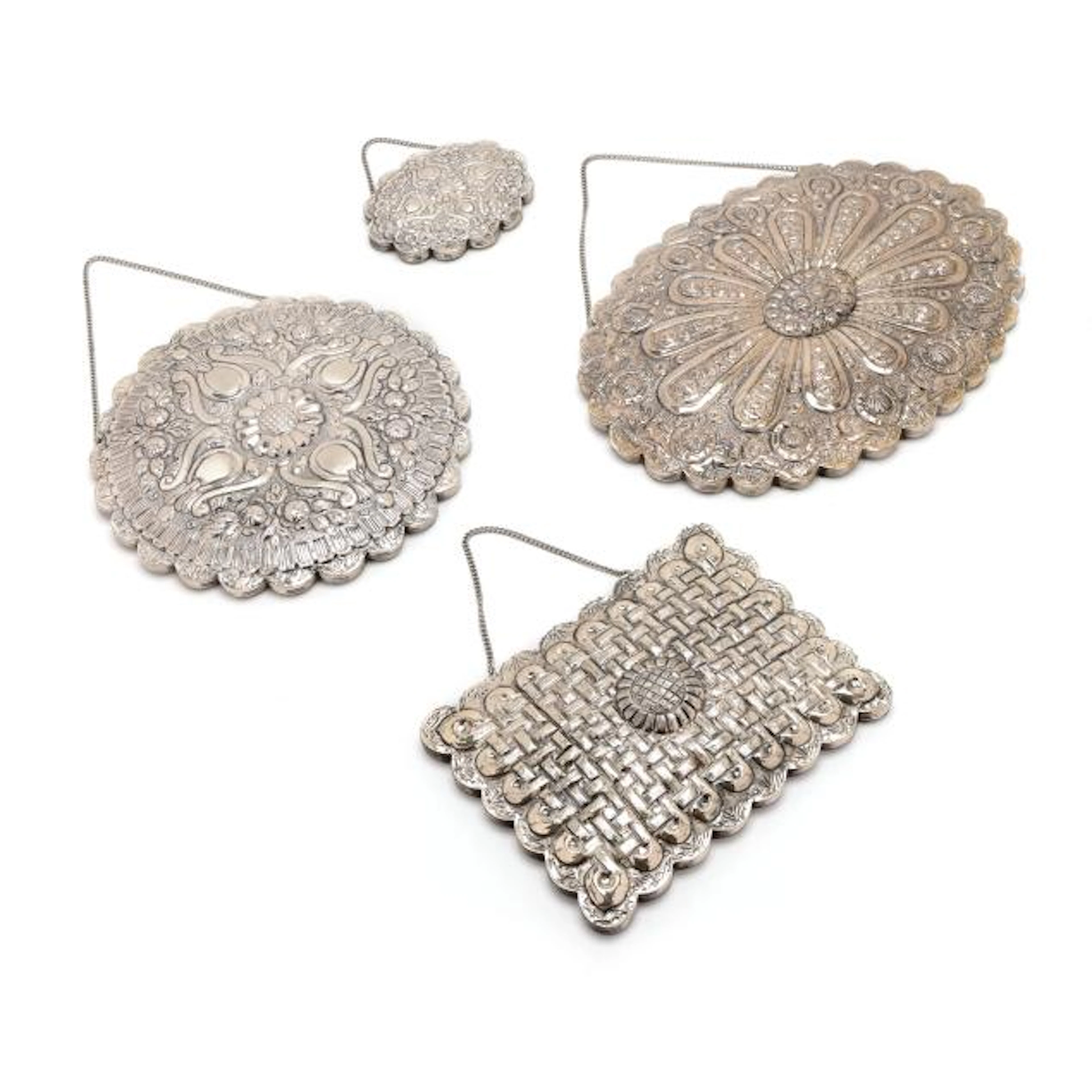 Four Turkish Silver Wedding Mirrors