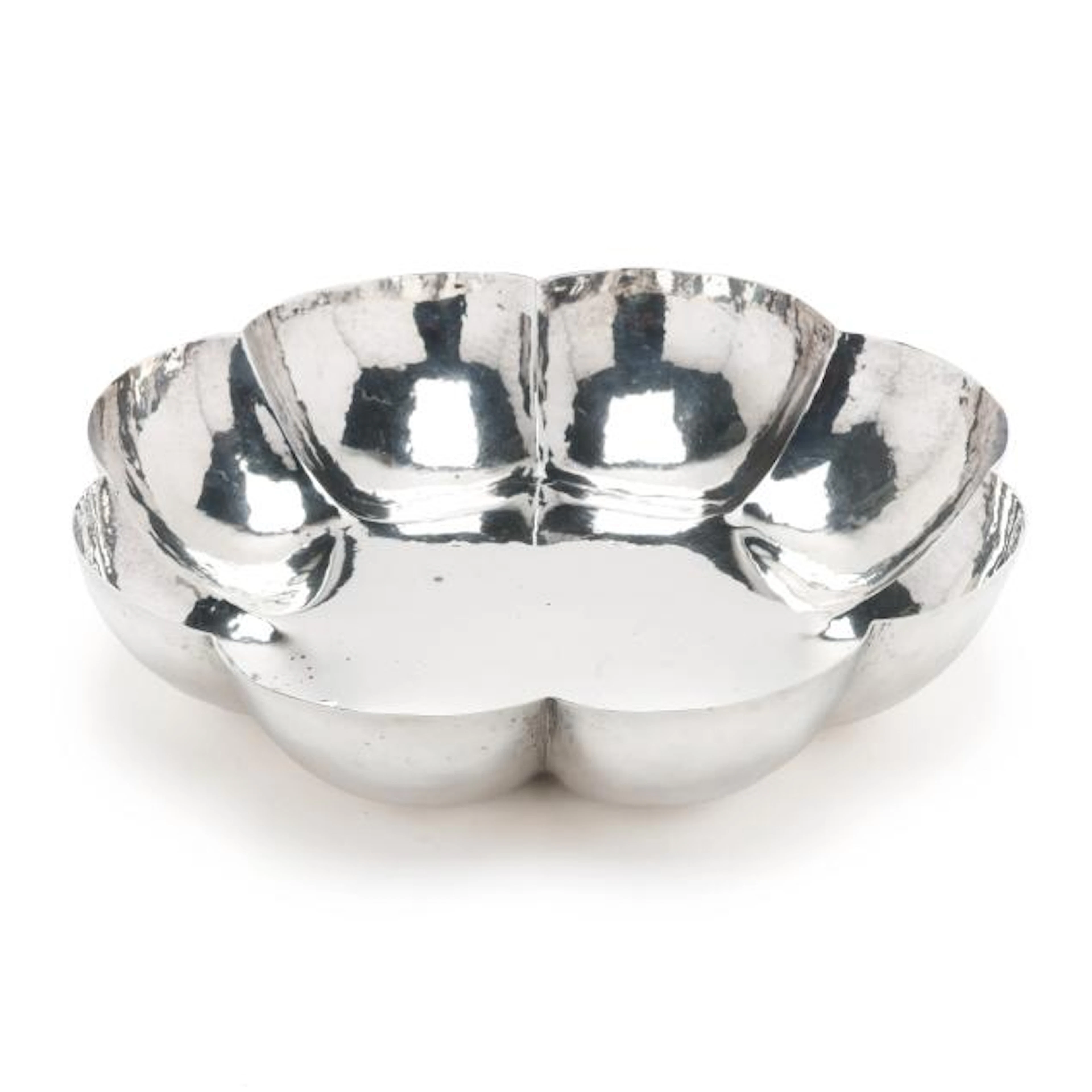 Mexican Silver Hammered Centerpiece Bowl, Mark of Maciel