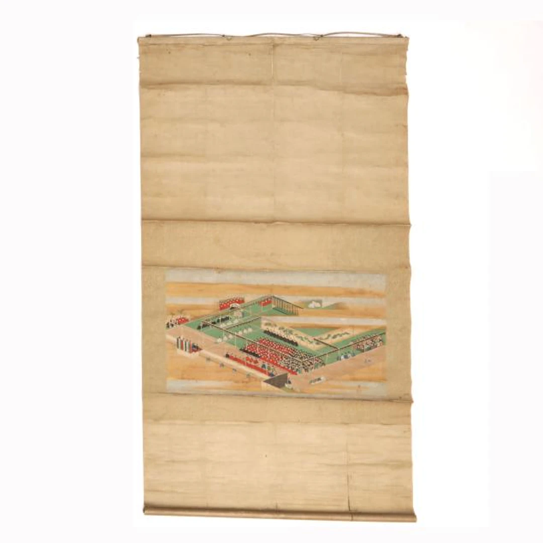 A Large Japanese Painting of Shogunate Court Ceremony Scene