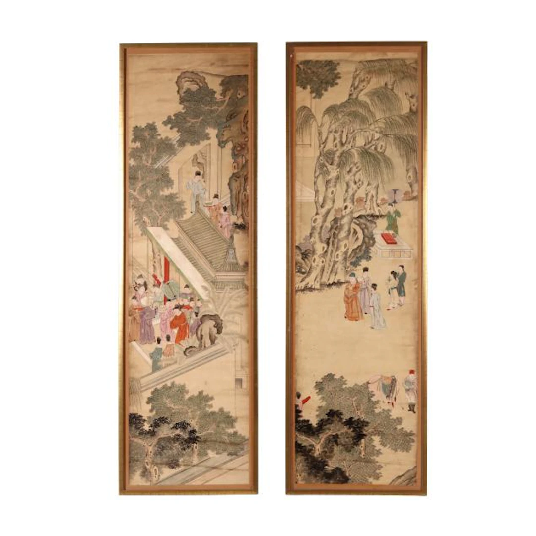 A Pair of Very Fine Chinese Watercolor Paintings