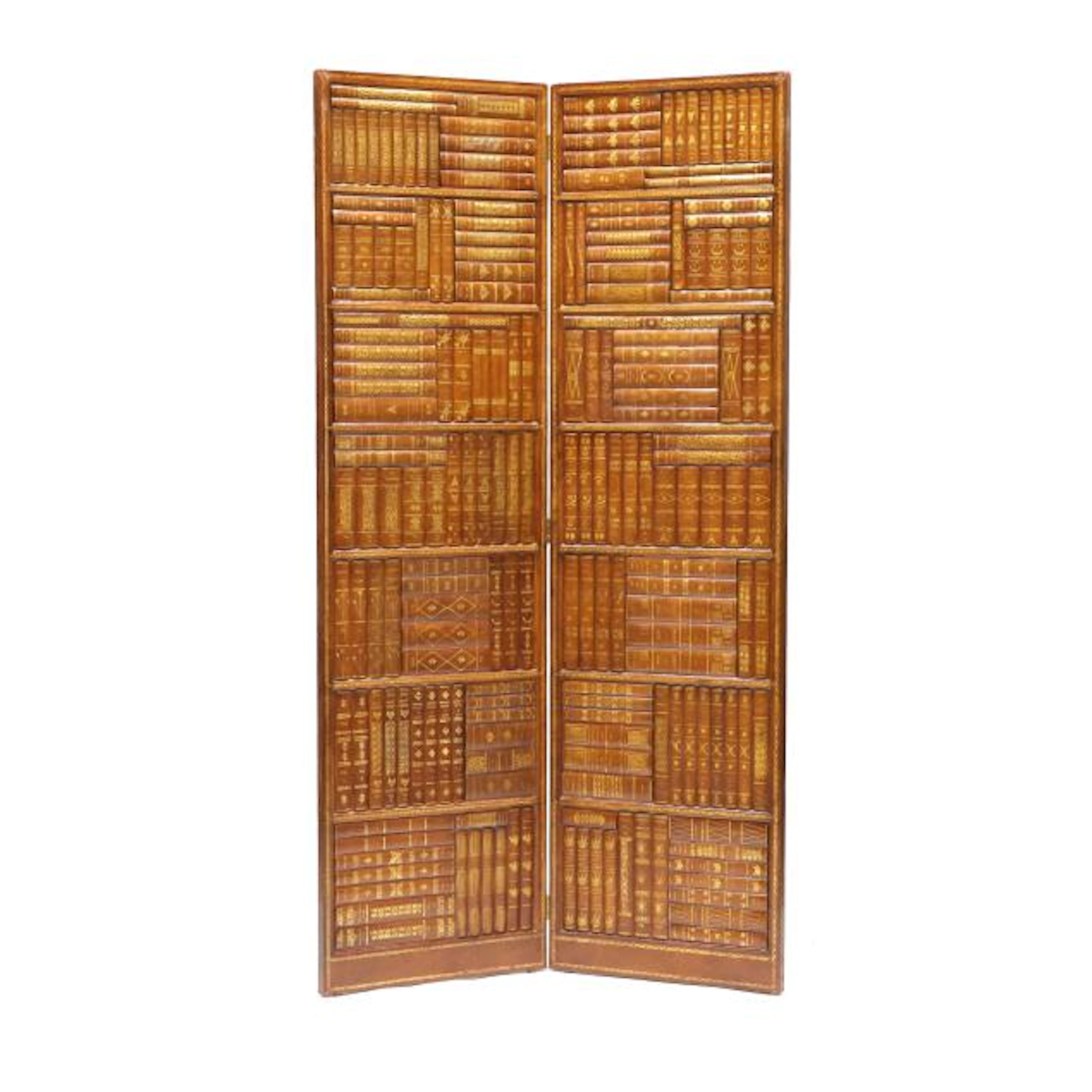 Maitland Smith, Large Leather Folding Screen