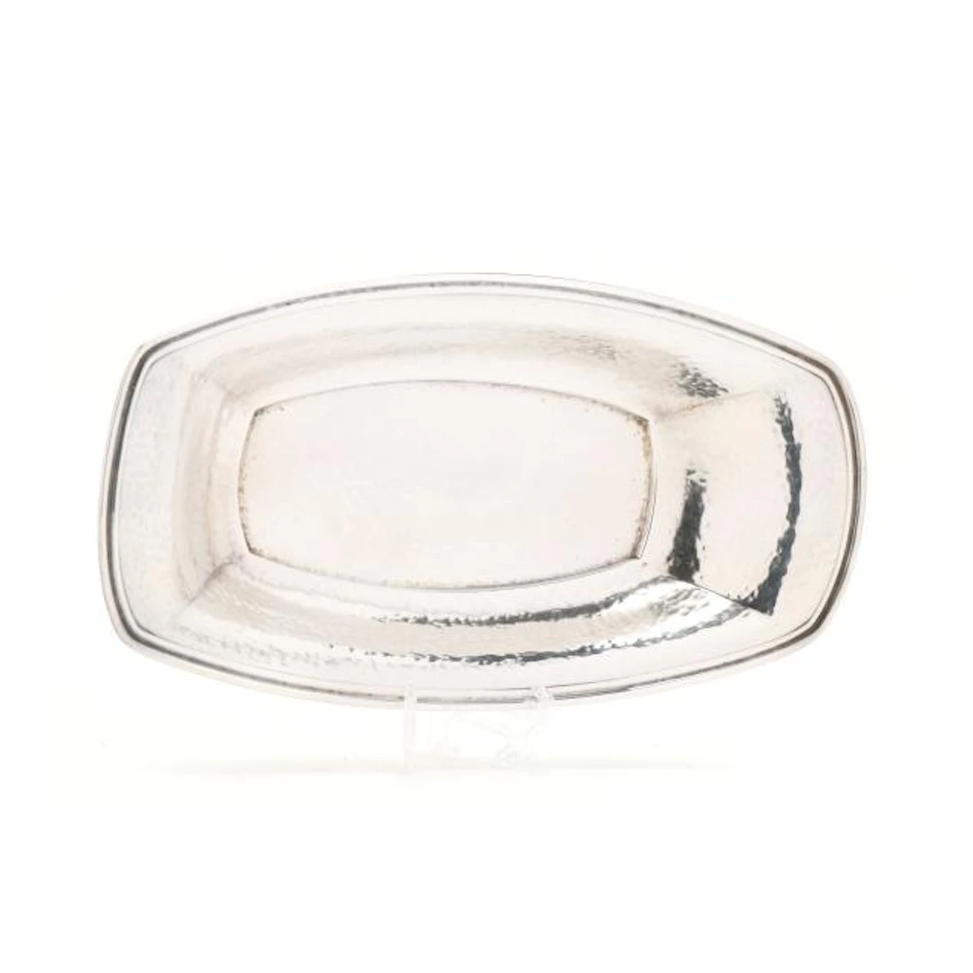 International Sterling Silver Hand Hammered Bread Dish