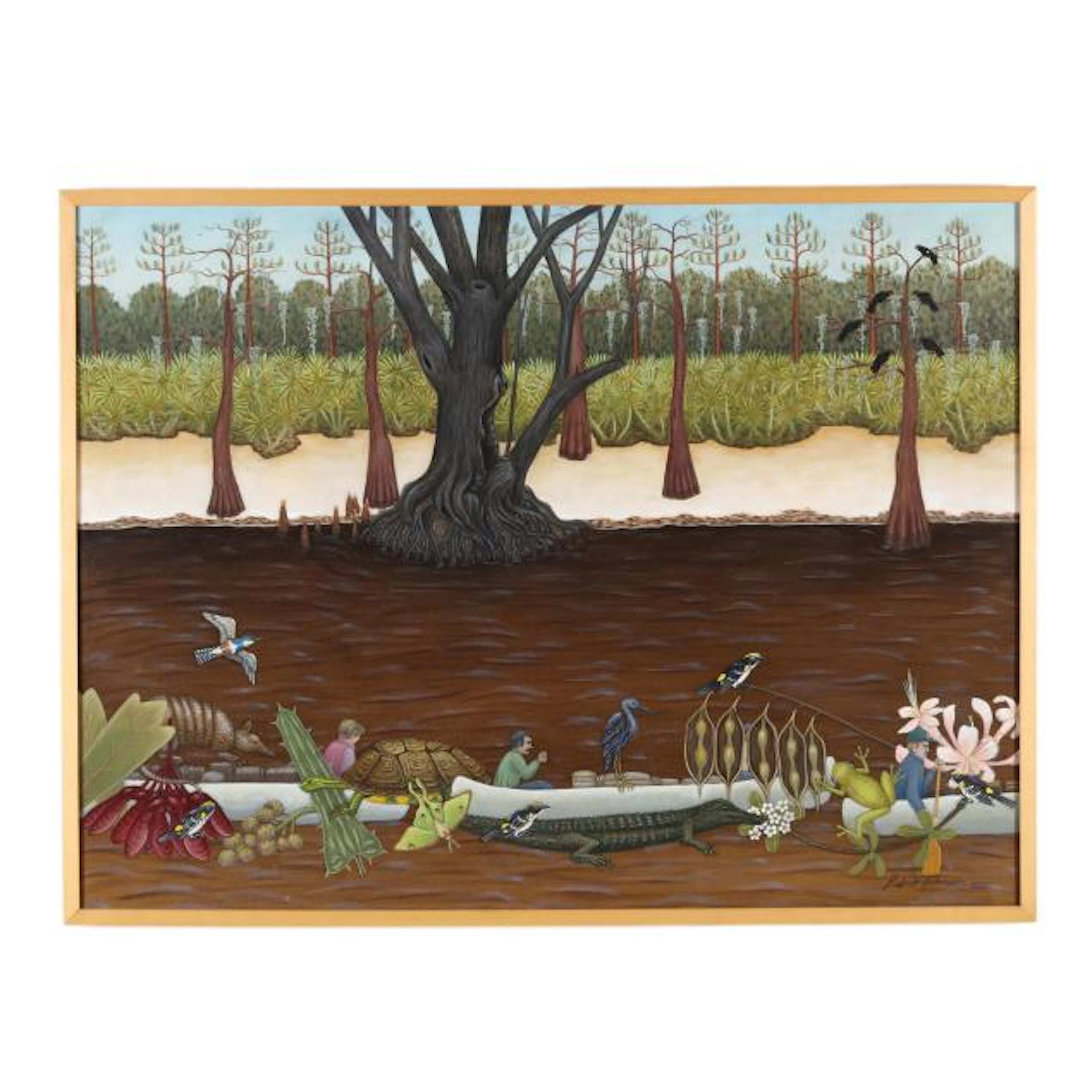 Robert Johnson (NC, 1943-2021), Canoeing Down the Sewanee River