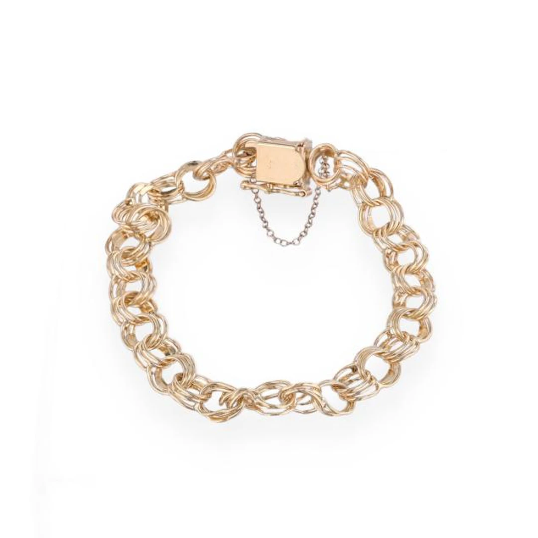 Gold Triple Link Bracelet