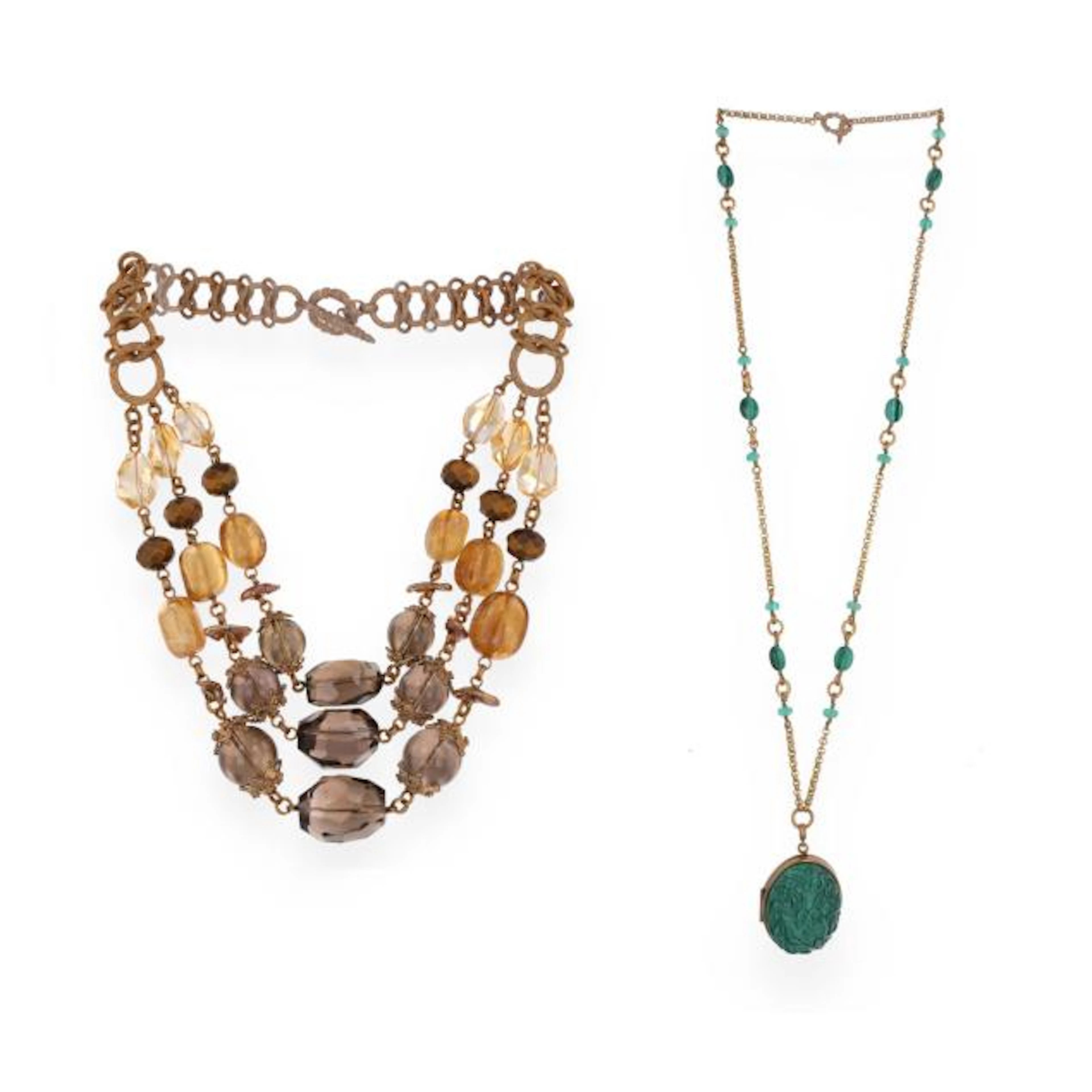 Two Gem-Set Necklaces