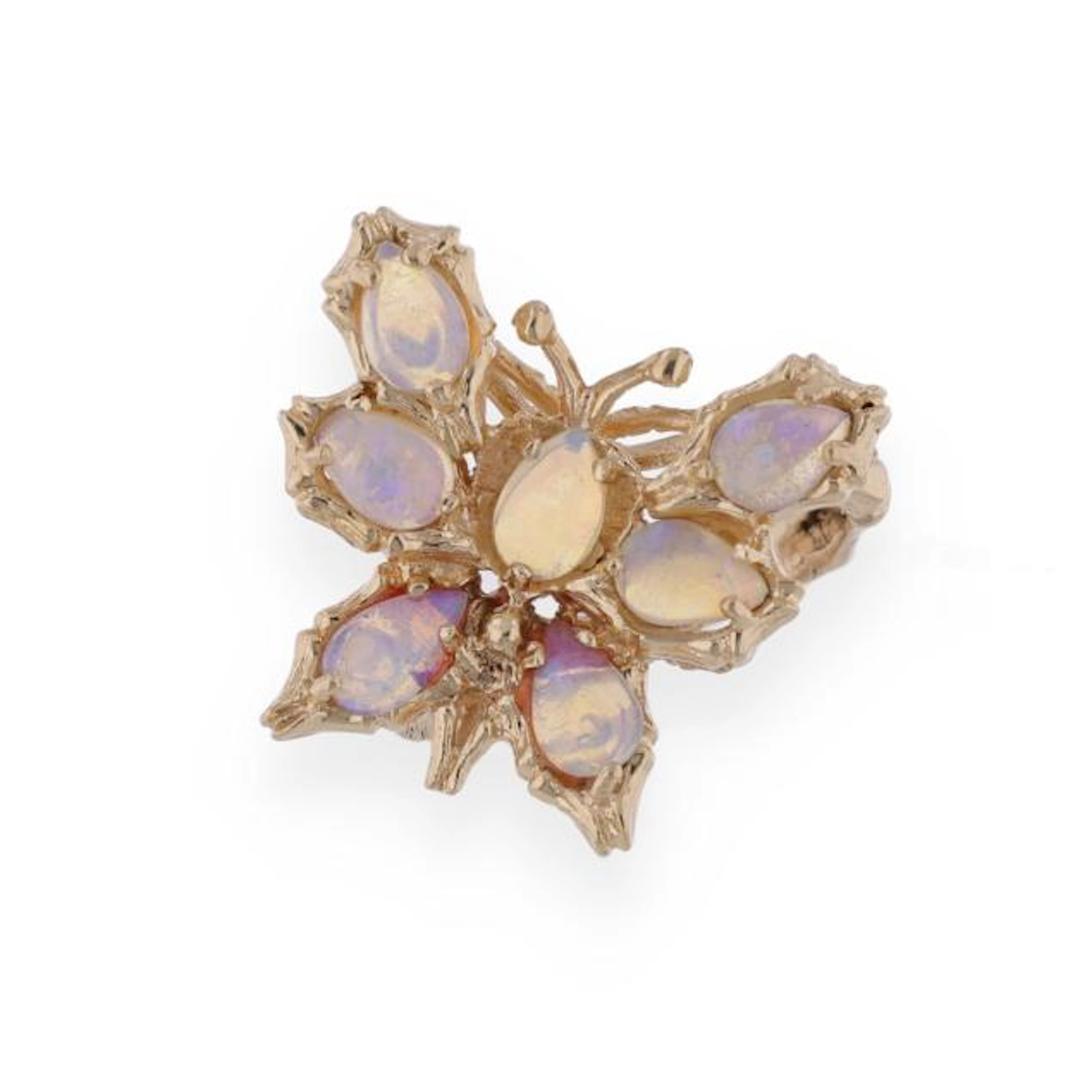Gold and Opal Butterfly Motif Ring