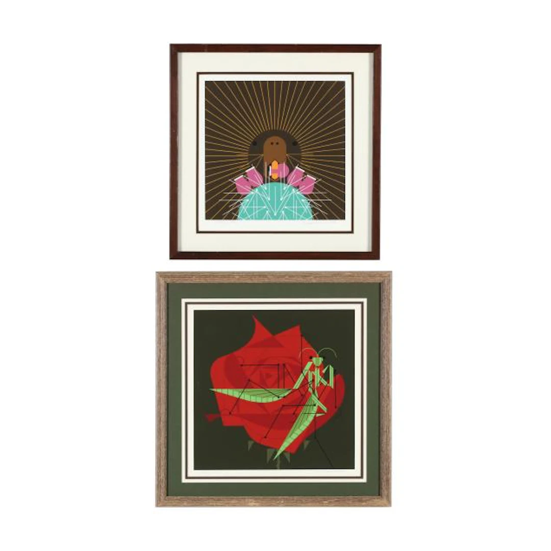 Charley Harper (American, 1922-2007), Prickly Pear / Wedding Feast (Two Works)