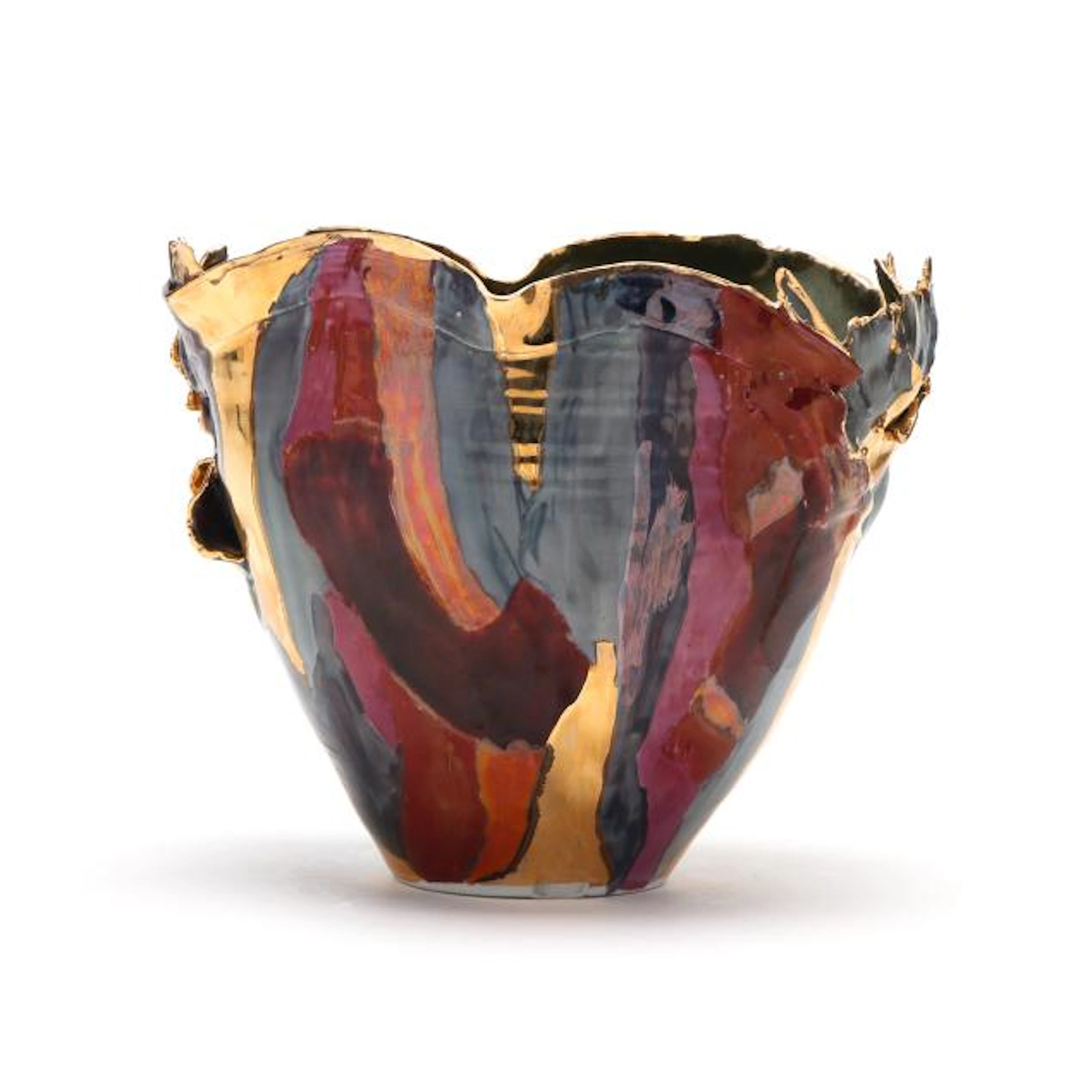 Sally Bowen Prange (NC, 1927-2007), Celebration Edgescape Vase